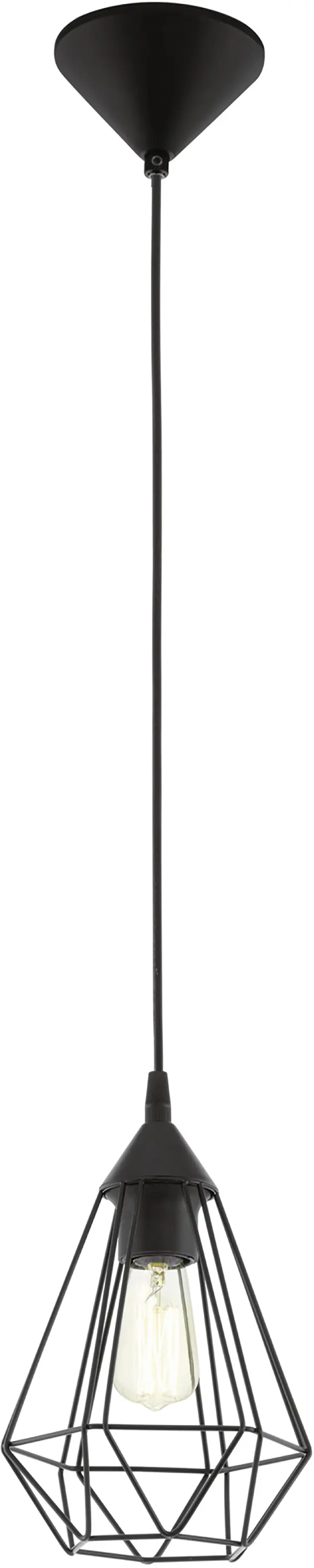 Eglo Pendelleuchte Tarbes schwarz Ø 17,5 cm E27