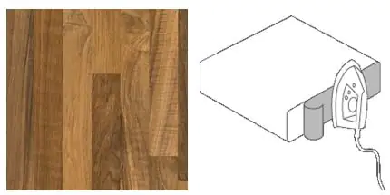 Getalit Umleimer Butcherblock-Optik Nussbaum 65 cm mit Schmelzkleber Getalit Umleimer Butcherblock-Optik Nussbaum 65 cm mit Schmelzkleber