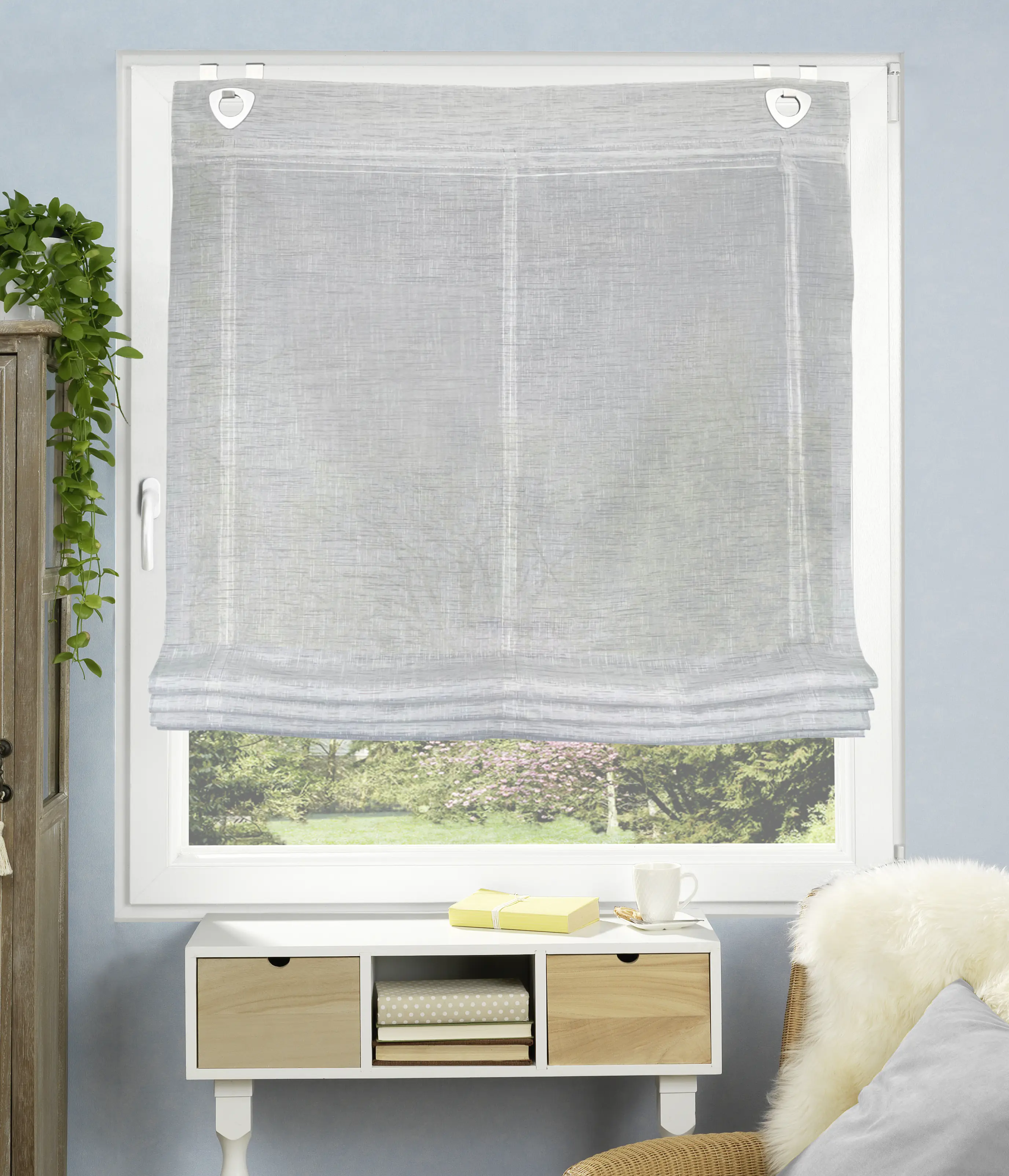 Raffrollo Casper grau 130 x 95 cm 