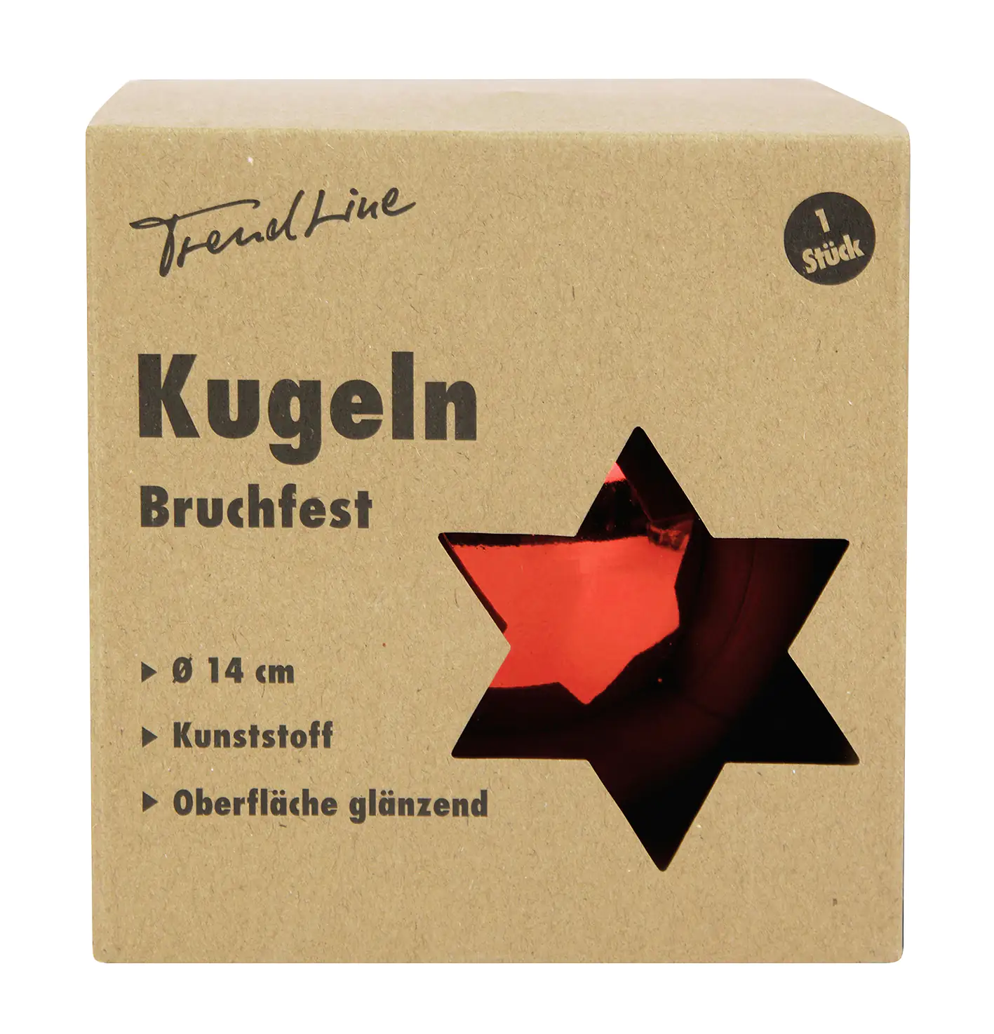 TrendLine Weihnachtskugel bruchfest, langlebig Ø 14 cm rot 1 Stück TrendLine Weihnachtskugel bruchfest, langlebig Ø 14 cm rot 1 Stück