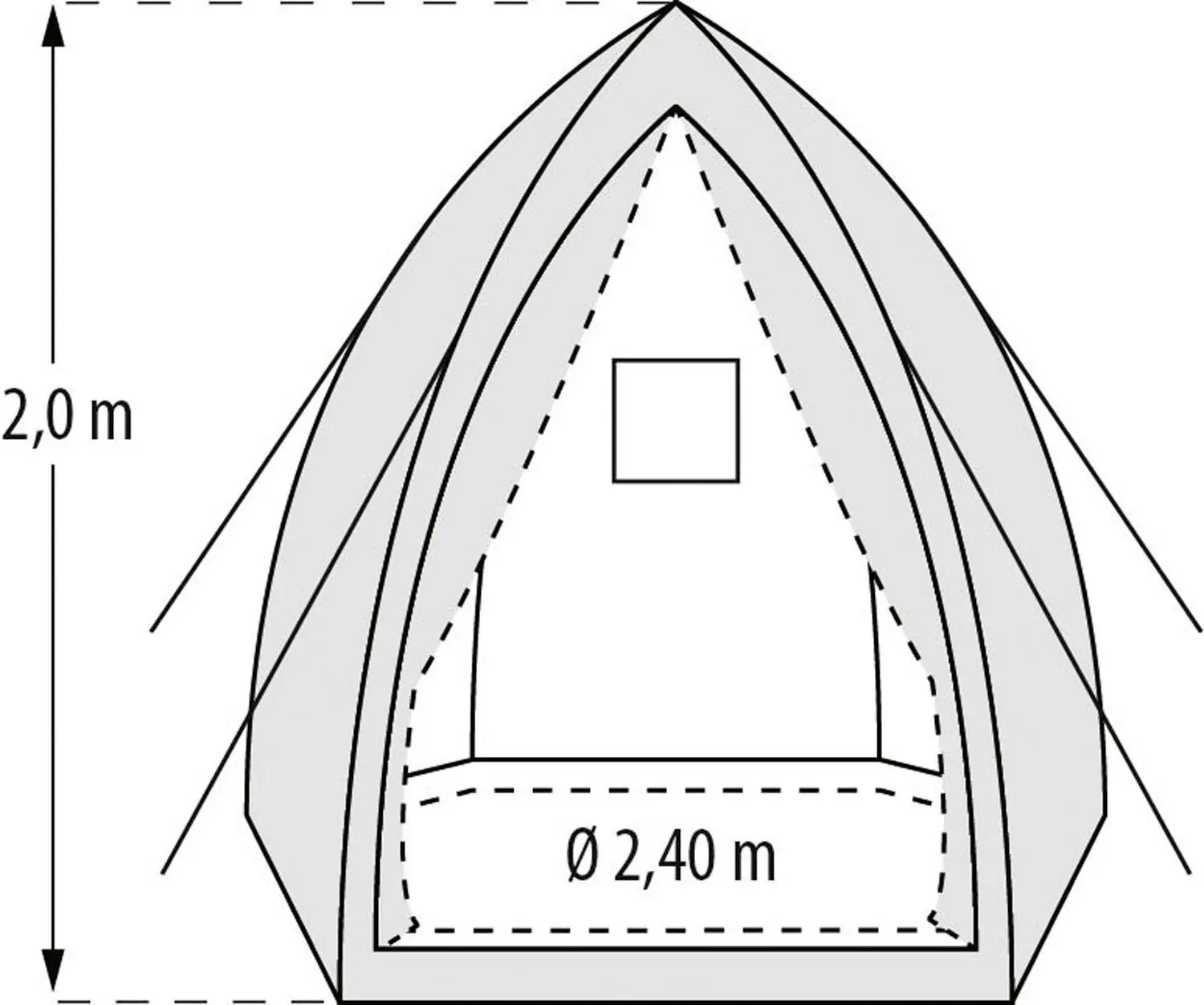 Pergart Pflanzenzelt Hawaii Größe L Ø 240 x 200 cm