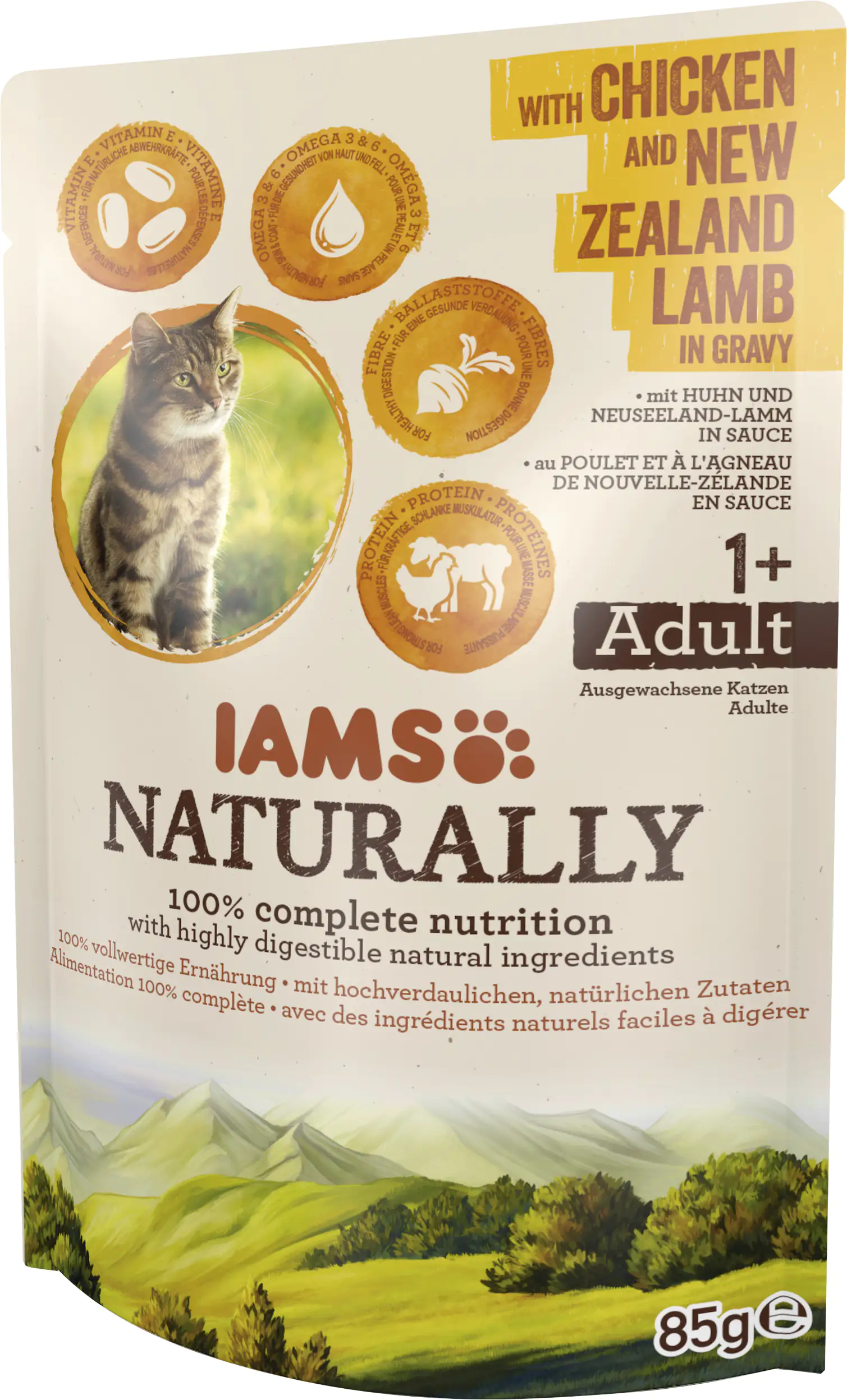 IAMS Naturally Katze Erw Huhn & Lamm 85g 85g