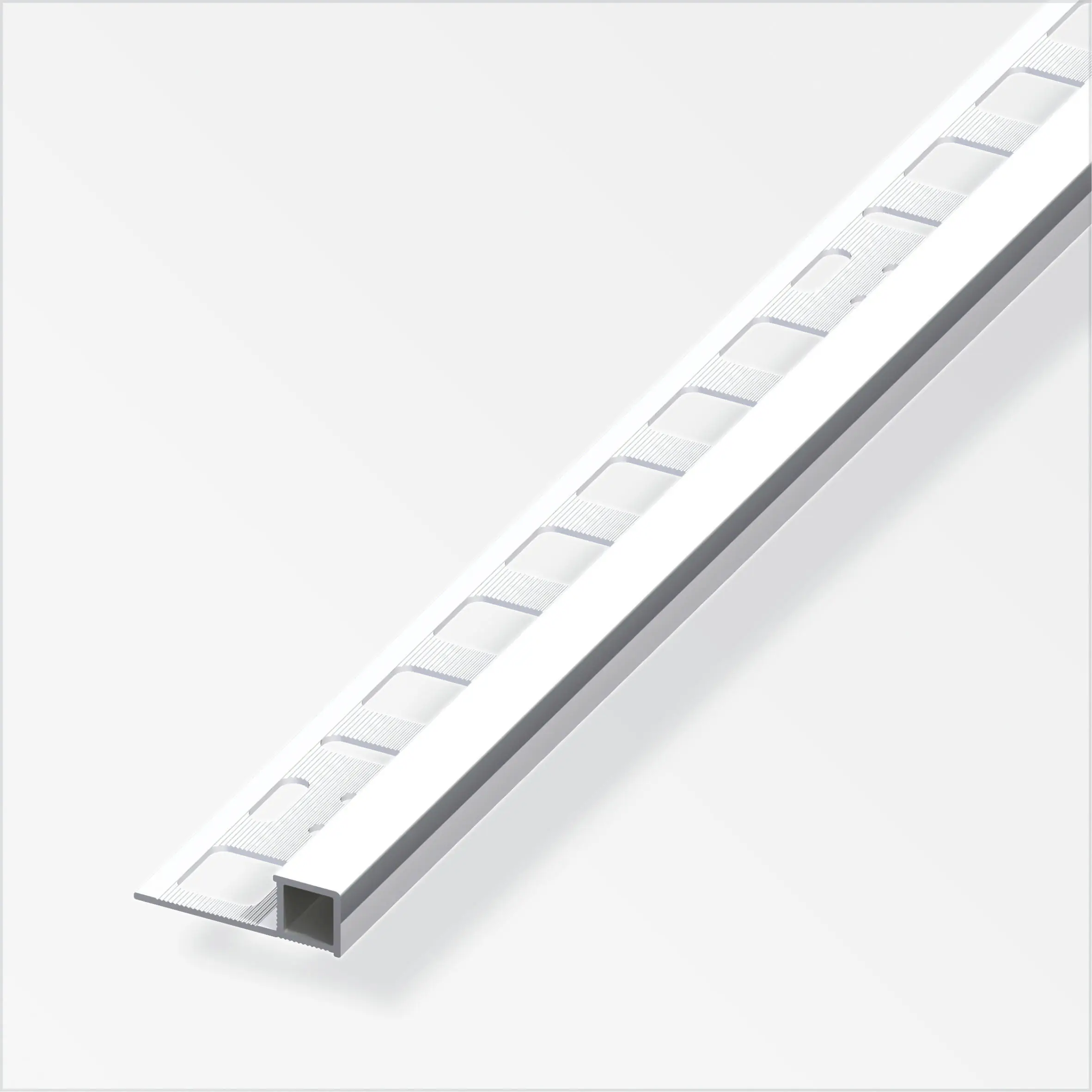 alfer Quadratprofil Aluminium eloxiert poliert Chrom Optik