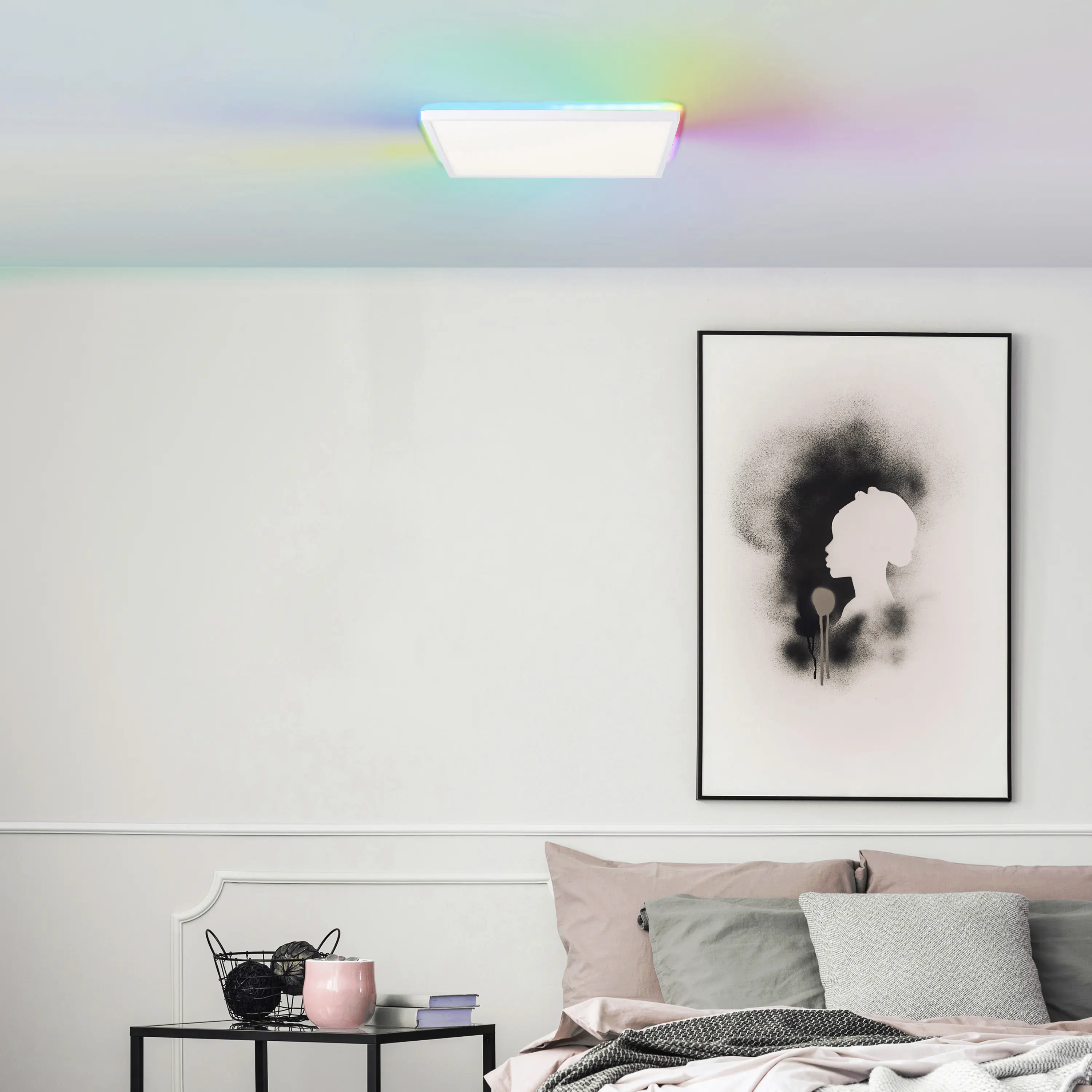 Brilliant LED-Deckenleuchte Tanida 42x42 cm weiß CCR dimmbar