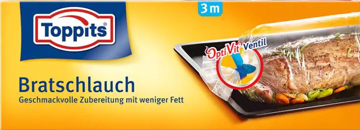 Toppits Bratschlauch 3m Perfekt Garen ganz einfach Toppits Bratschlauch 3m Perfekt Garen ganz einfach