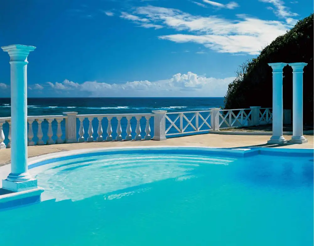 papermoon Vlies- Fototapete Digitaldruck 350 x 260 cm Pool View