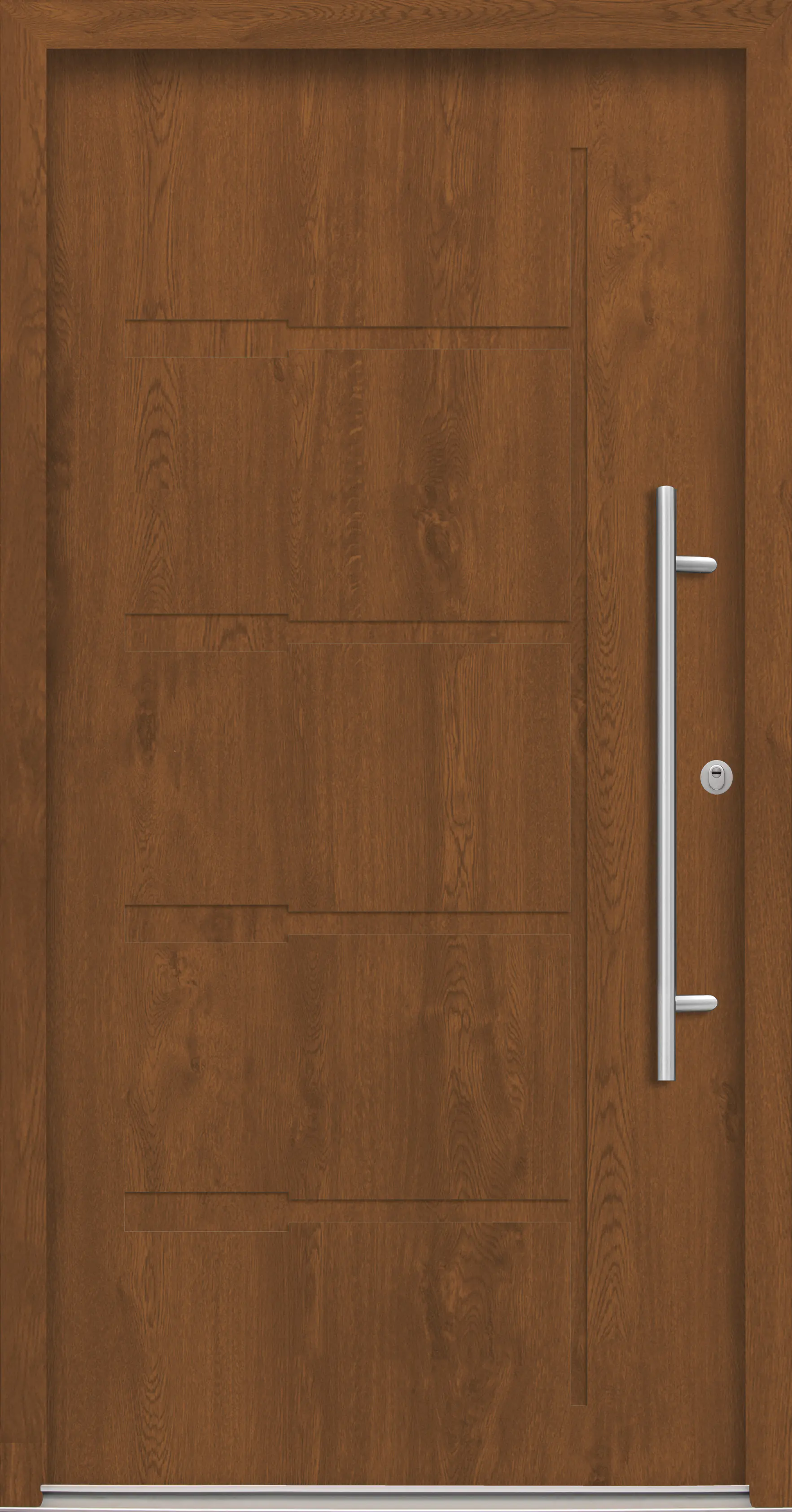 Splendoor Haustür Passivedoor Premium H1 RC2 Golden Oak DIN Rechts 110 x 210 cm