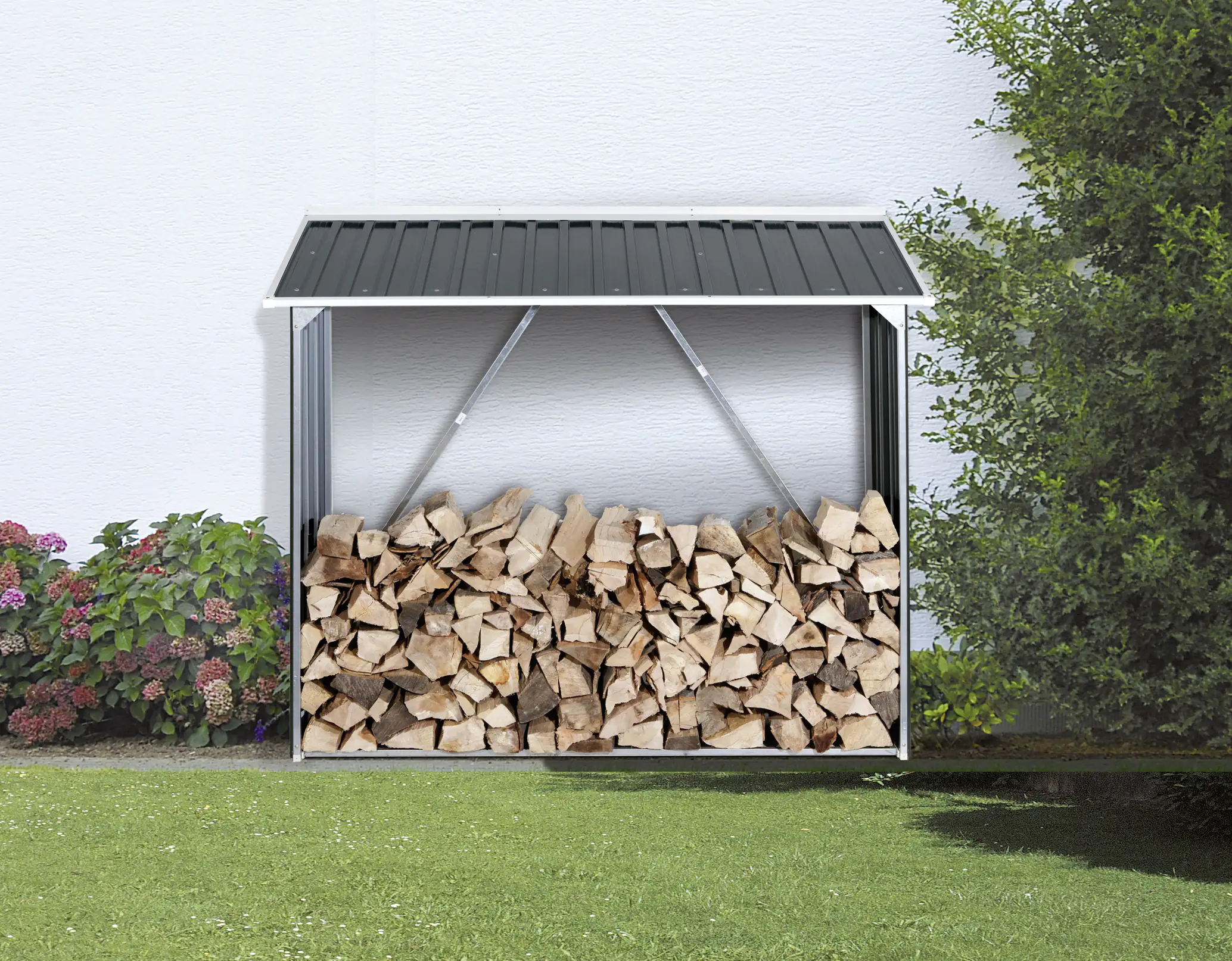 Duramax Kaminholzregal anthrazit 182 x 74 x 162,5 cm