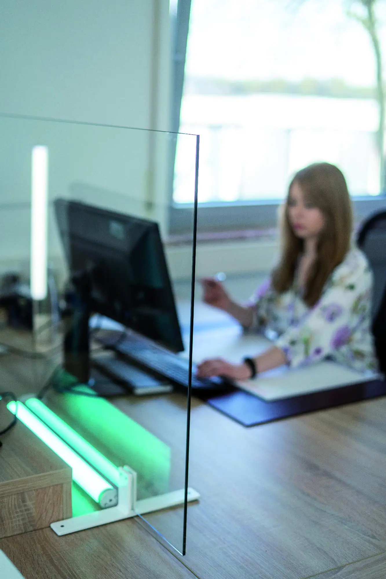 Hygiene Schutzglas Klar 6 mm ESG-Glas Breite: 800 mm, Höhe: 700 mm,