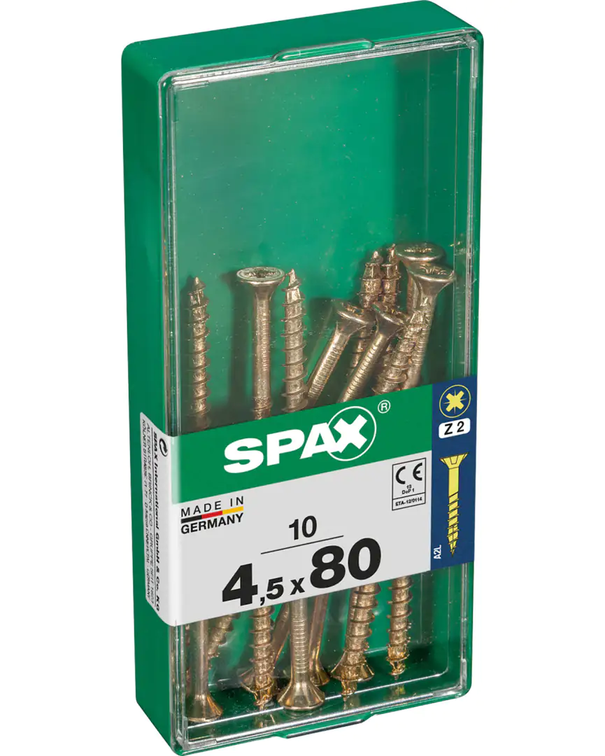 Spax Universalschrauben 4.5 x 80 mm PZ 2 - 10 Stk.