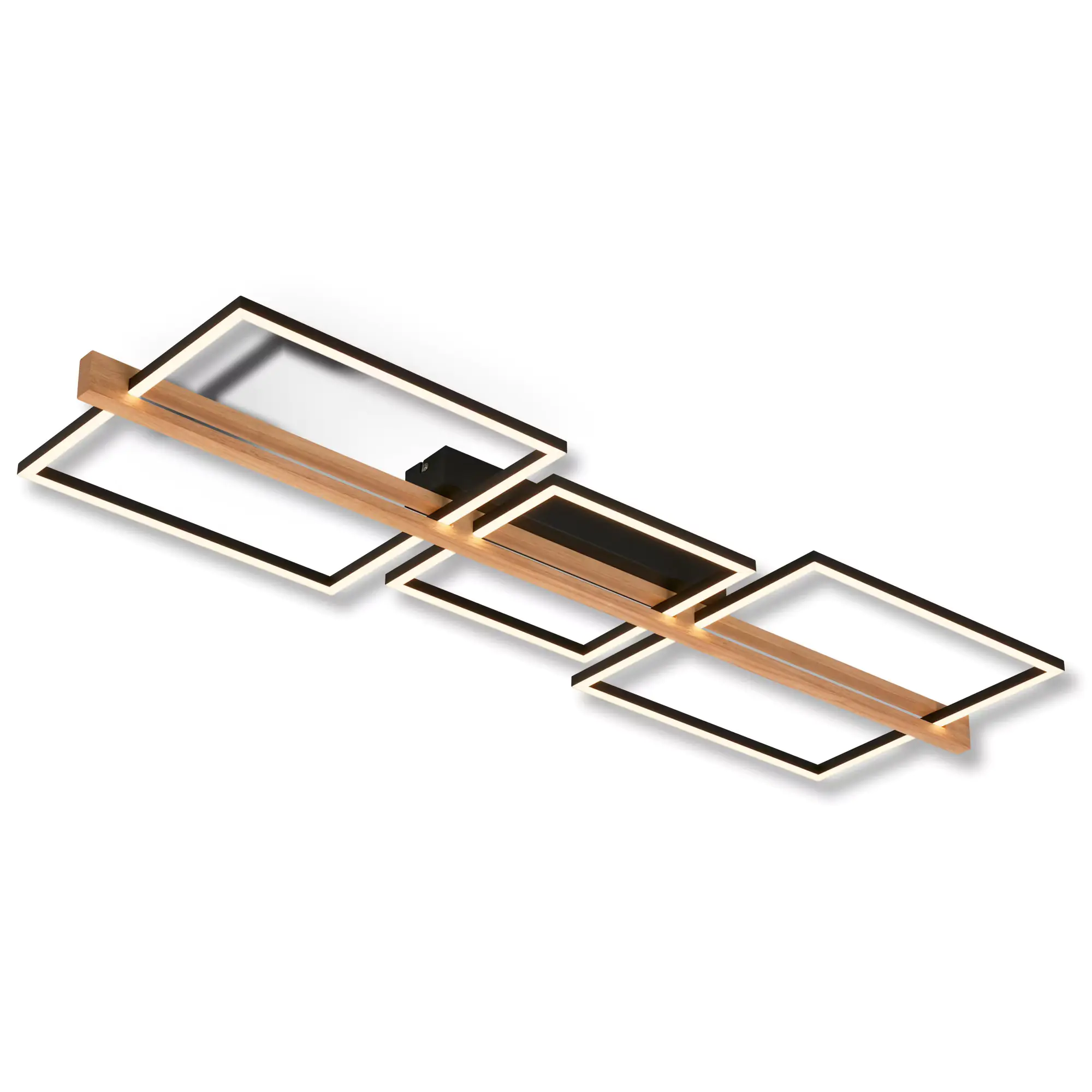 Briloner LED-Deckenleuchte MOLDURA  schwarz Holz 36W Briloner LED-Deckenleuchte MOLDURA  schwarz Holz 36W