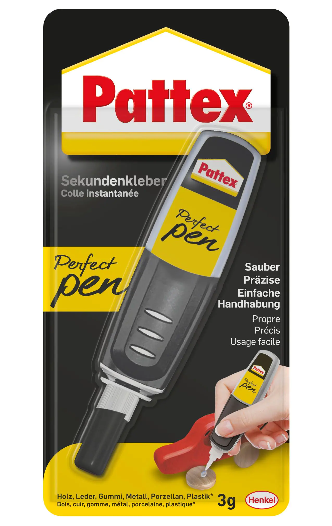Pattex Sekundenkleber Creative Pen transparent 3 g Tube