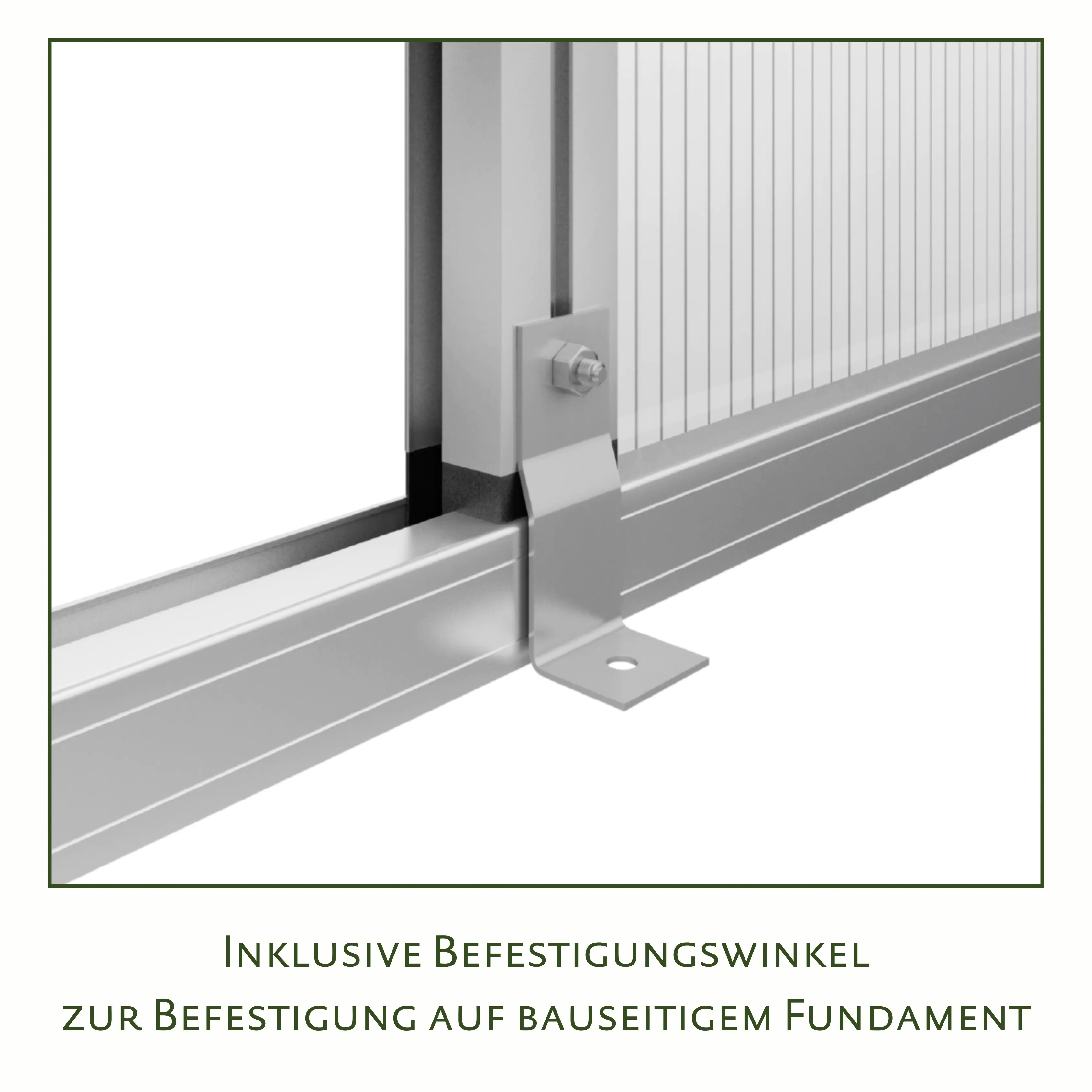 KGT Gewächshaus Rose IV 4,29 x 2,33 x 2,15 m, anthrazit-grau