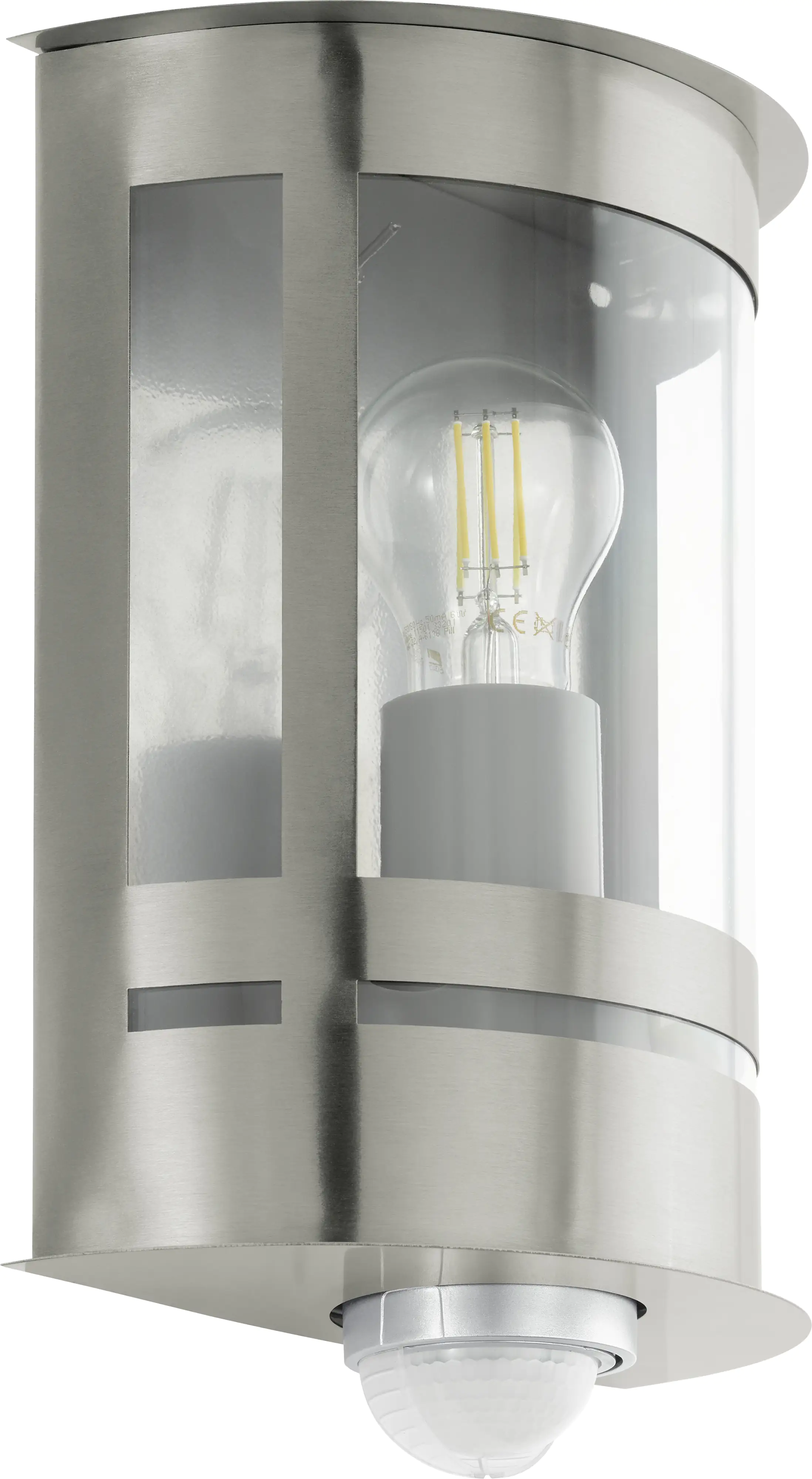 Eglo Außenwandleuchte Tribano E27 edelstahl mit Bewegungsmelder