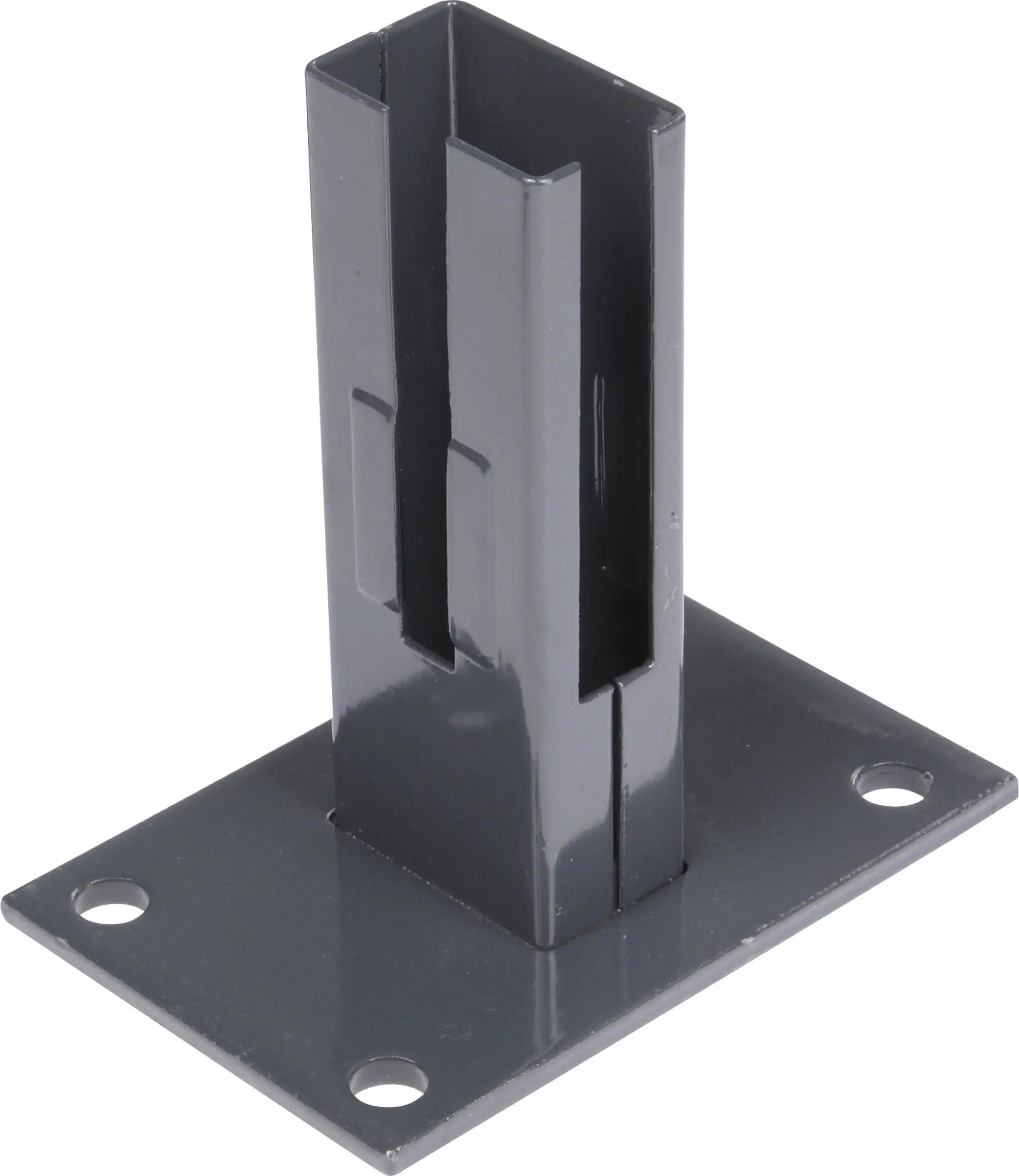 Floraworld Bodenplatte Zaunpfosten 10 x 15 cm anthrazit