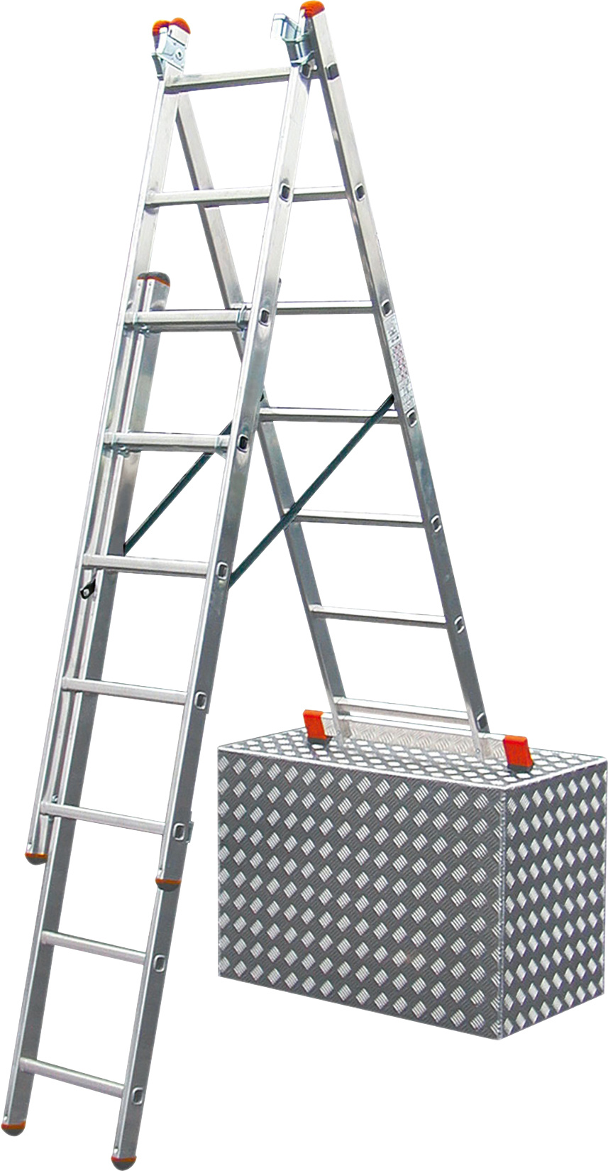 Krause Aluminium-Vielzweckleiter CORDA Globus mit Treppenfunktion 5,10 m