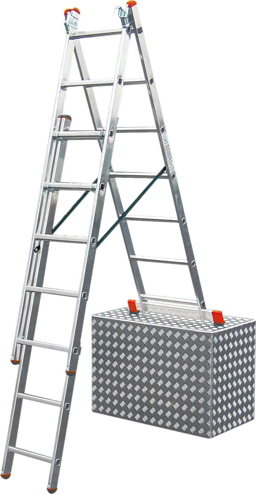 Krause Aluminium-Vielzweckleiter CORDA Globus mit Treppenfunktion 5,10 m