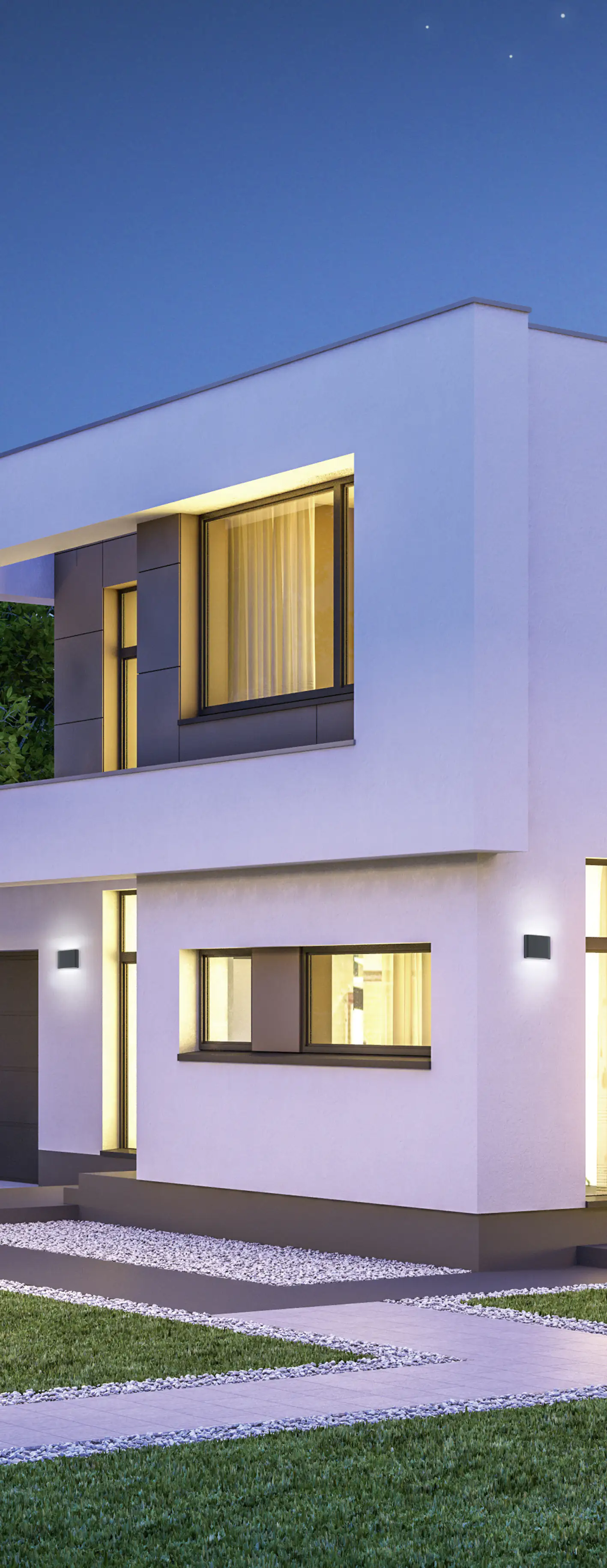 Trio Leuchten LED Außen-Wandleuchte Thames II anthrazit Up- & Downlight