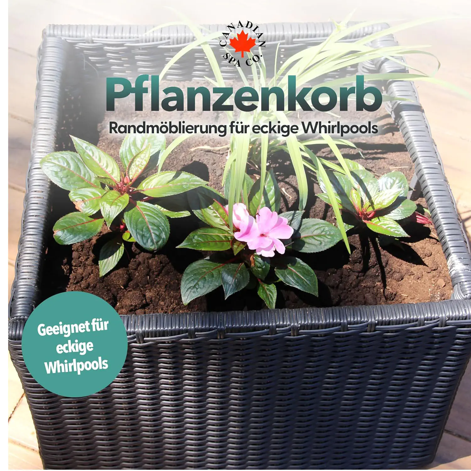 Canadian Spa Pflanzenkorb - für quadratische Whirlpools dunkelbraun Canadian Spa Pflanzenkorb - für quadratische Whirlpools dunkelbraun