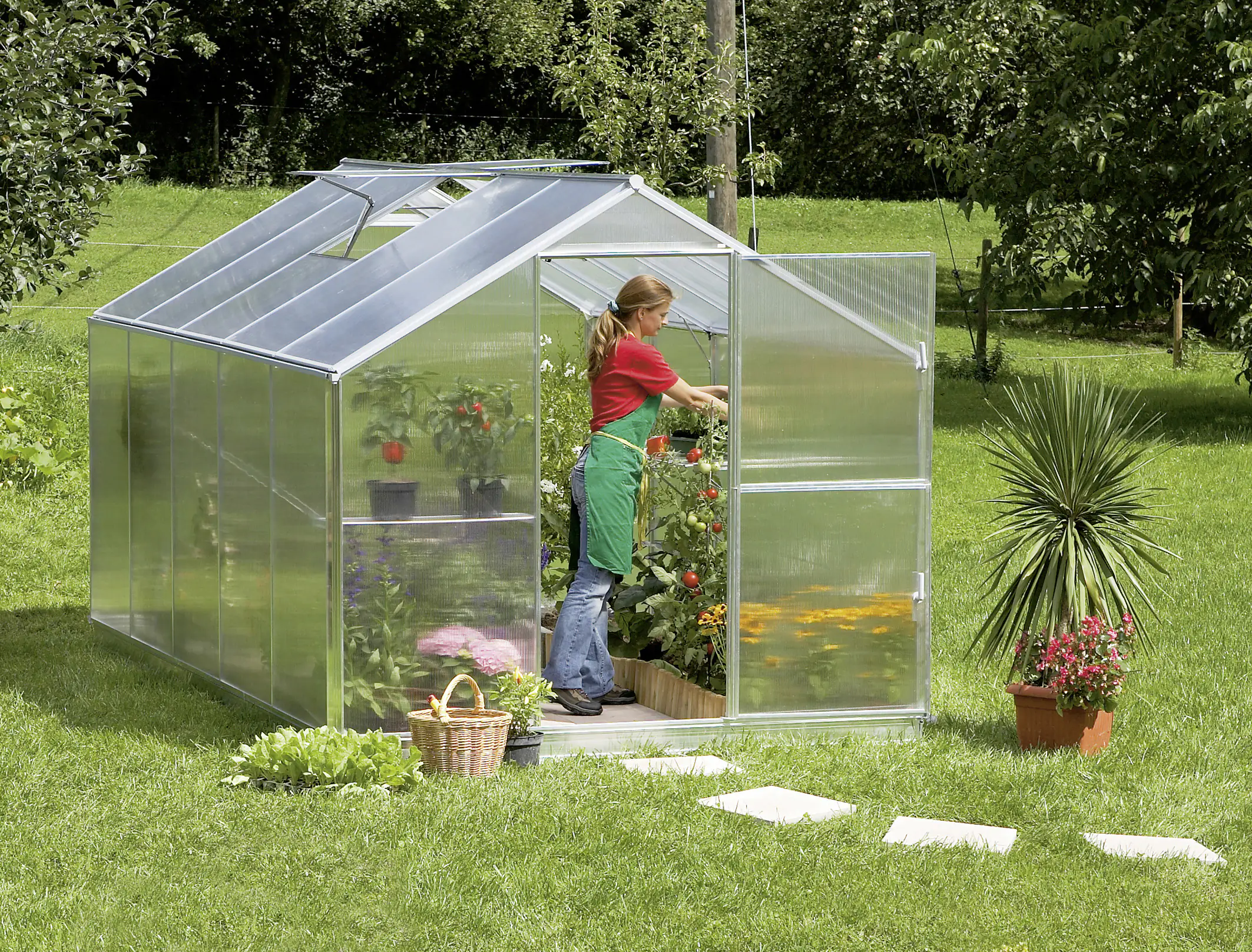 Gutta Alu Gewächshaus Typ F5 374 x 227 cm