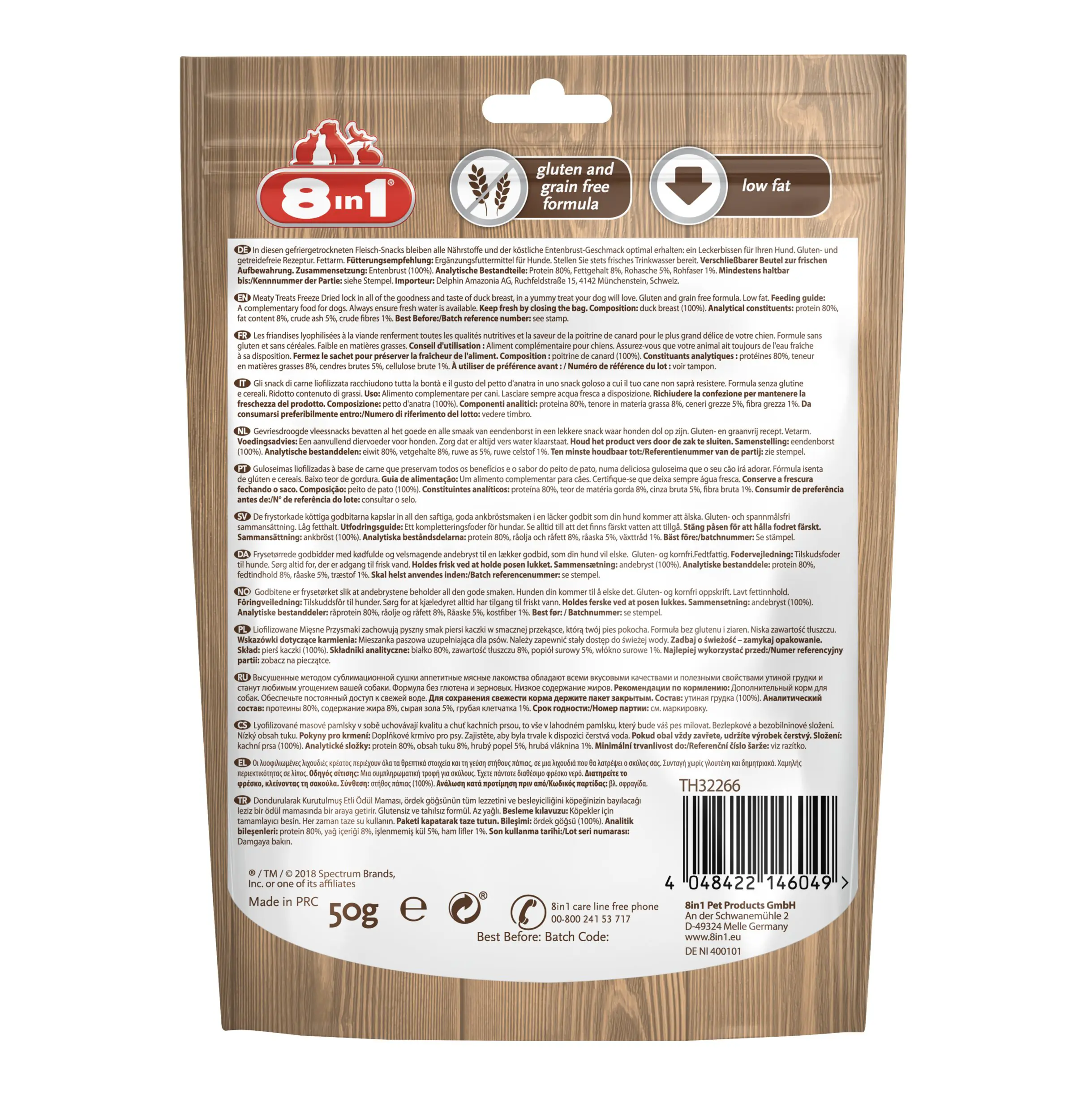 8in1 Meaty Treats mit 100% Ente 50 g