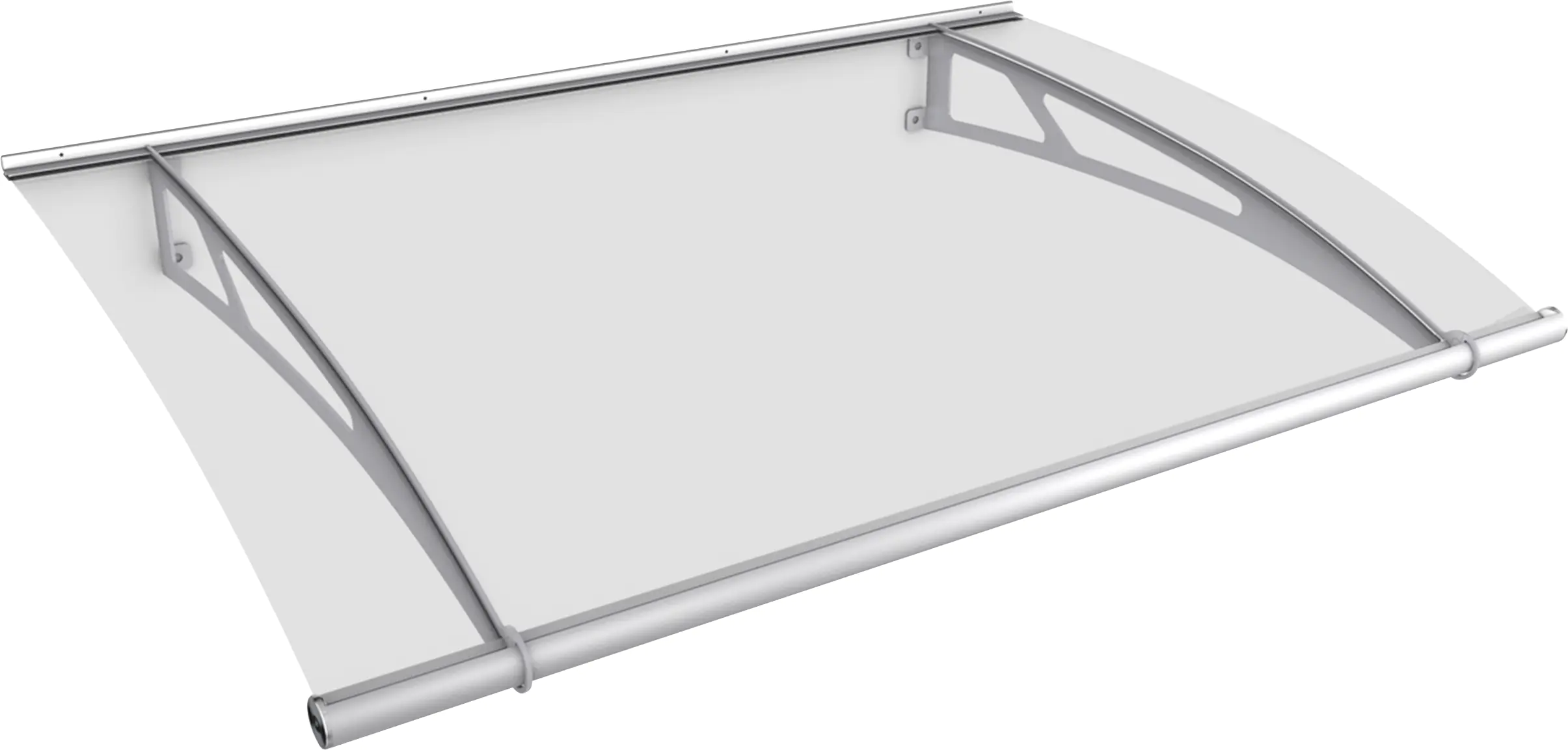 Gutta Vordach PT- XL 2050 Edelstahl, Acrylglas klar