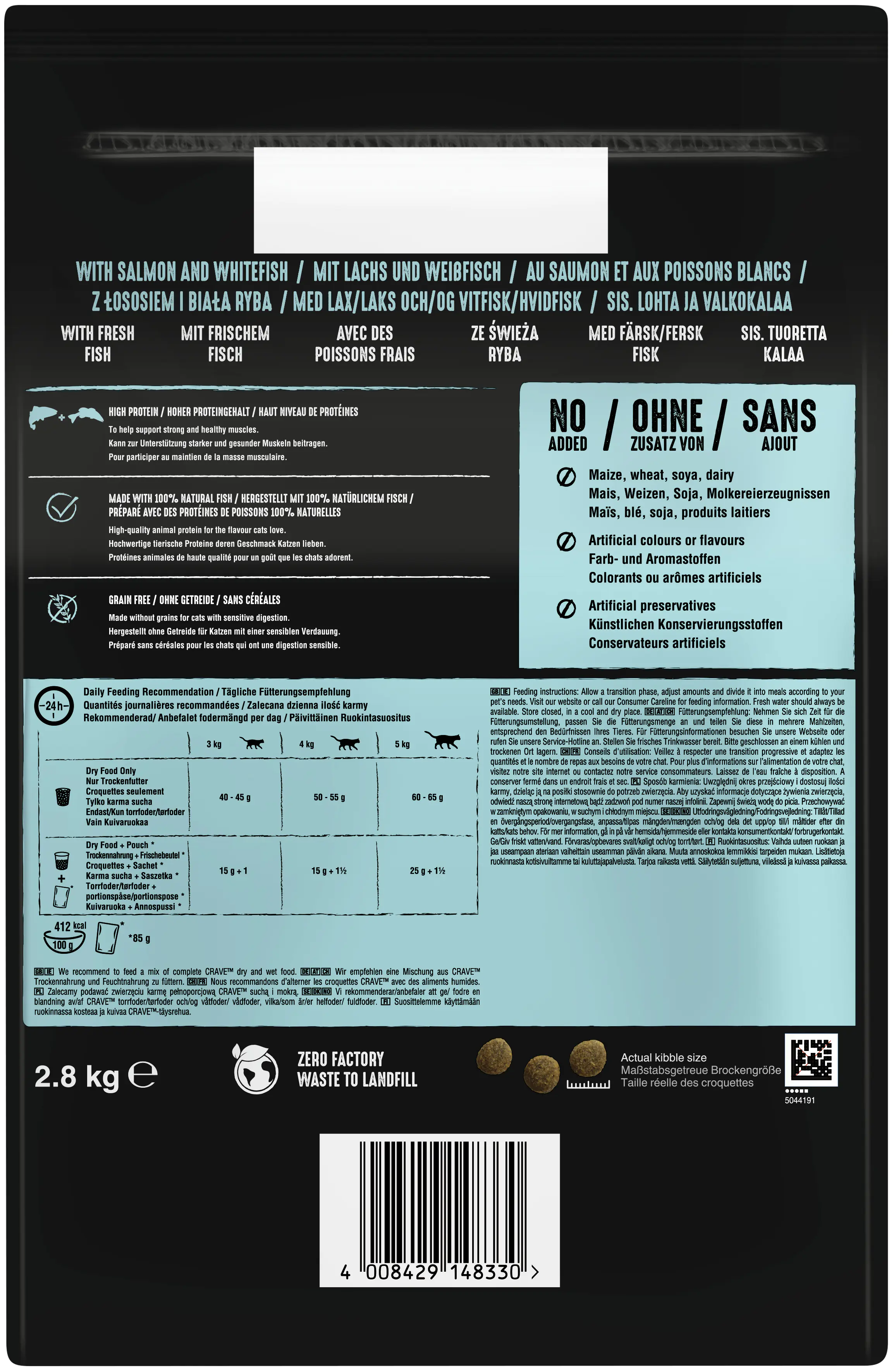 Crave Adult mit Lachs und Weißfisch Katzenfutter 2,8 kg Crave Adult mit Lachs und Weißfisch Katzenfutter 2,8 kg