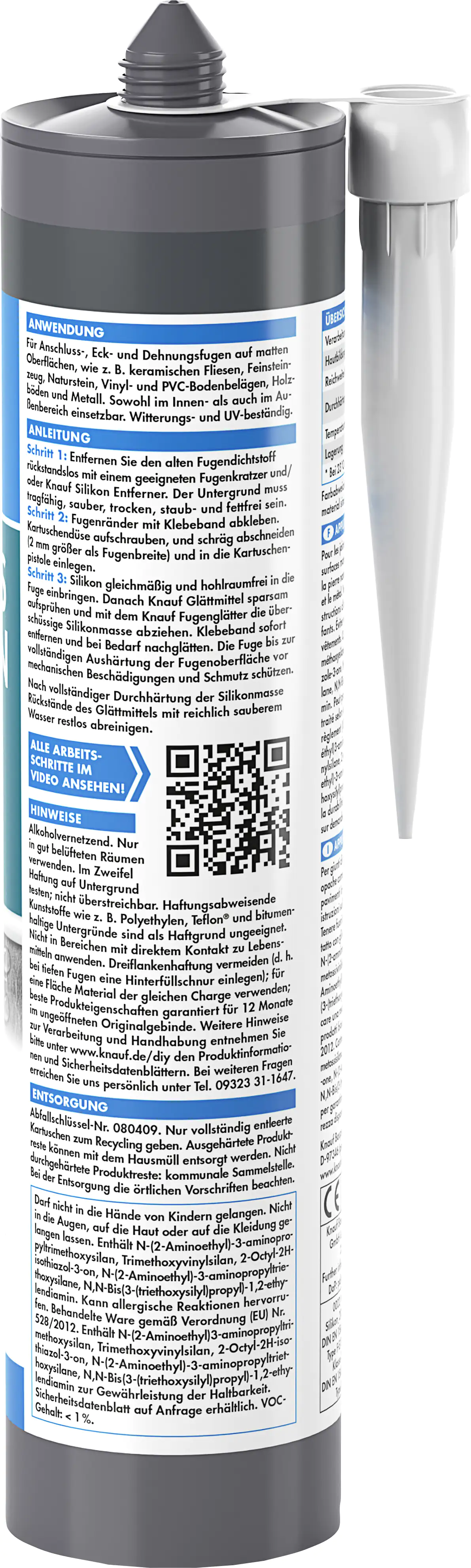 Knauf Mattes Silikon anthrazit 300 ml