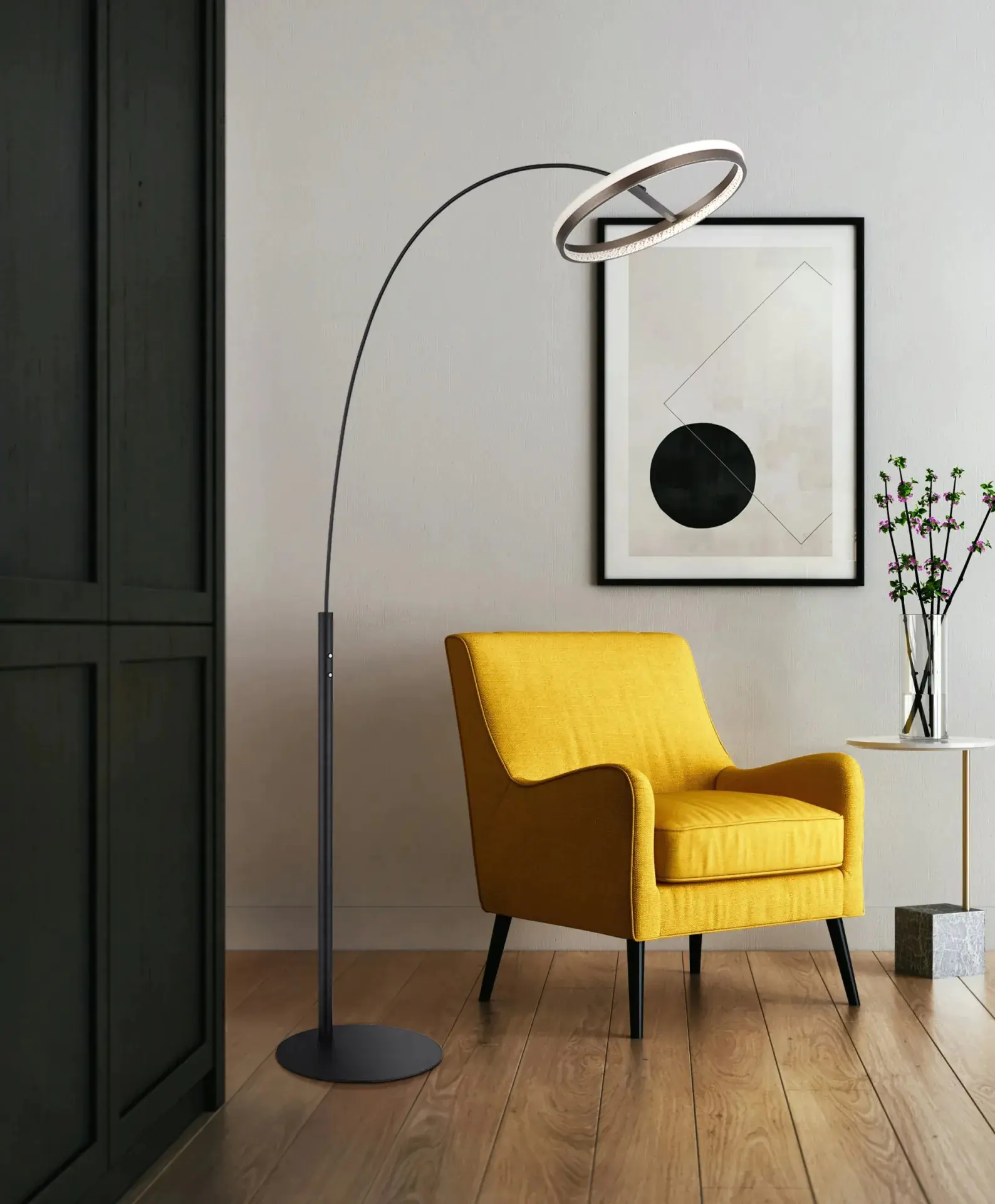 Globo LED-Stehleuchte DELLA 1 Ring