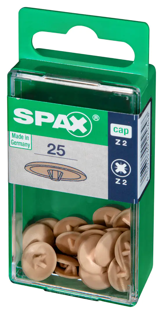 Spax Abdeckkappen beige zum stecken (kreuz)- 25 Stk.