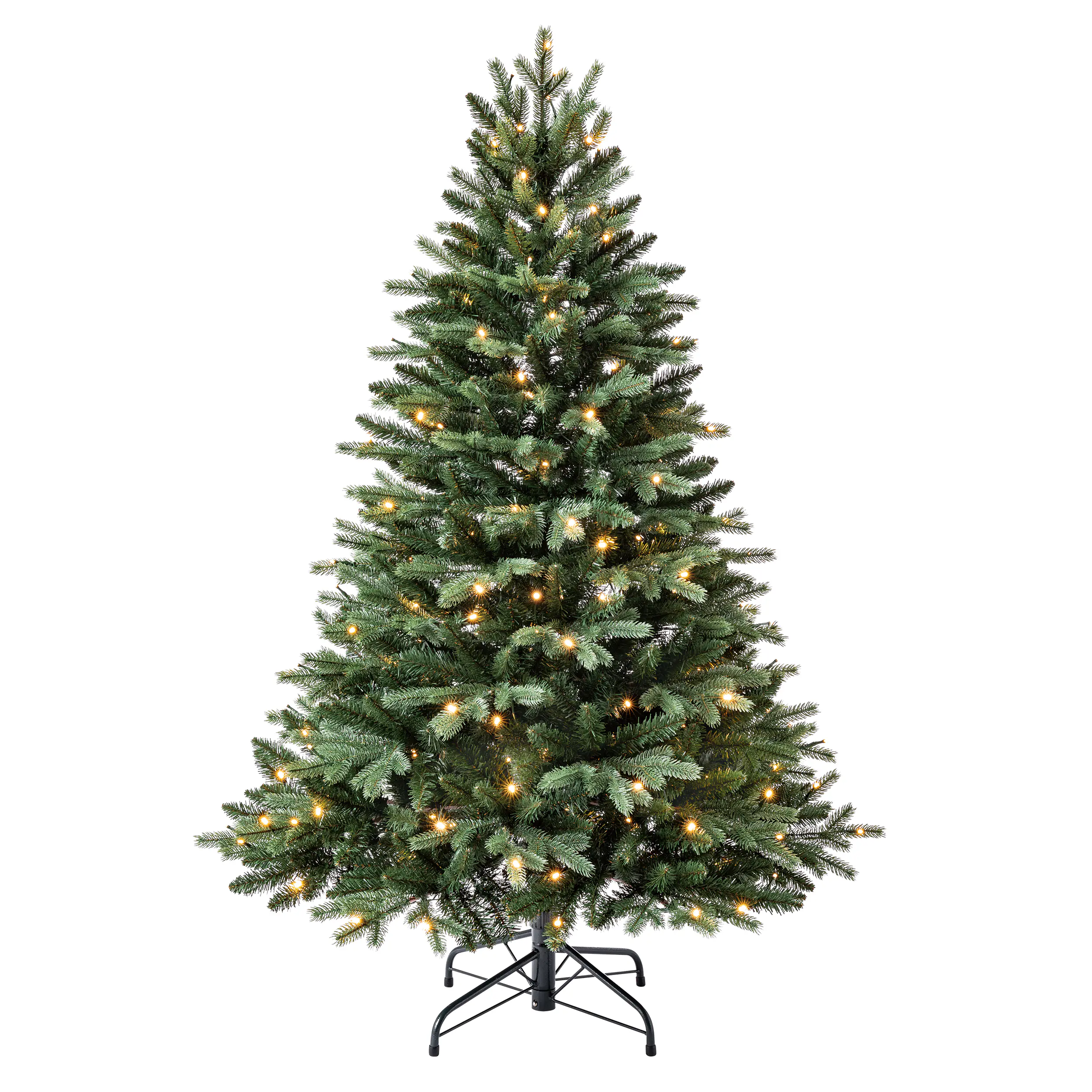 Primaster Weihnachtsbaum 1,5 m grün beleuchtet 200 Lichter warmweiß