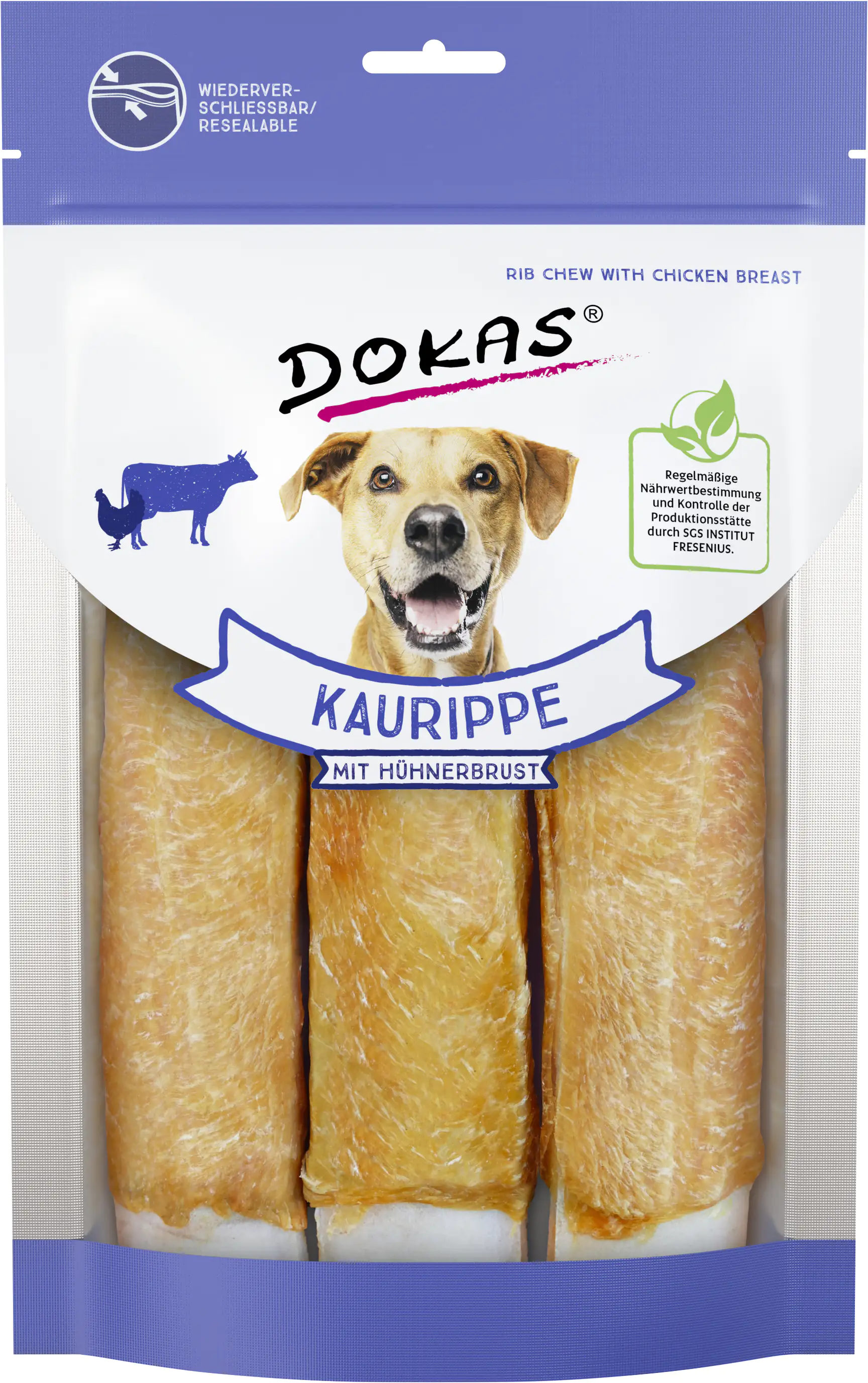 Dokas Kaurippe mit Hühnerbrust 210 g, 3 Stück