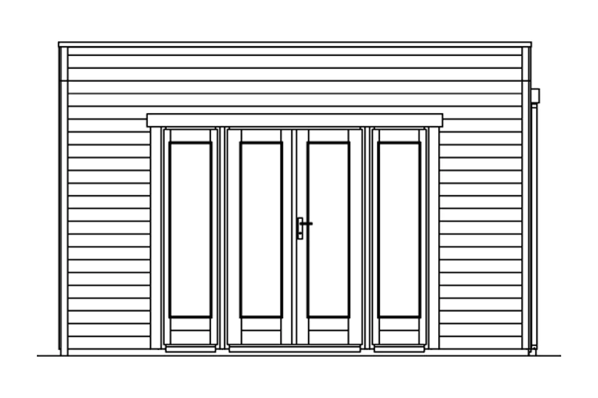 4018211604340_5 SKAN HOLZ Gartenhaus Tokio 4 402 x 402 cm natur mit Fußboden, einschalig