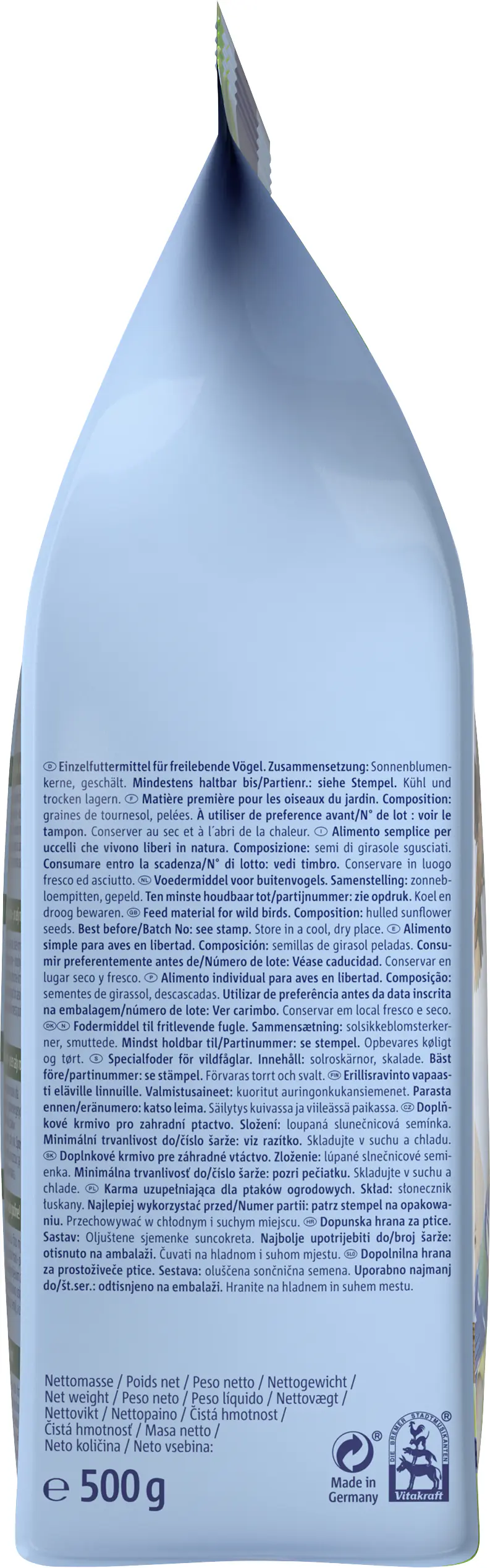 Vitakraft VitaGarden Sonnenblummenkerne Vögel geschält 500 g
