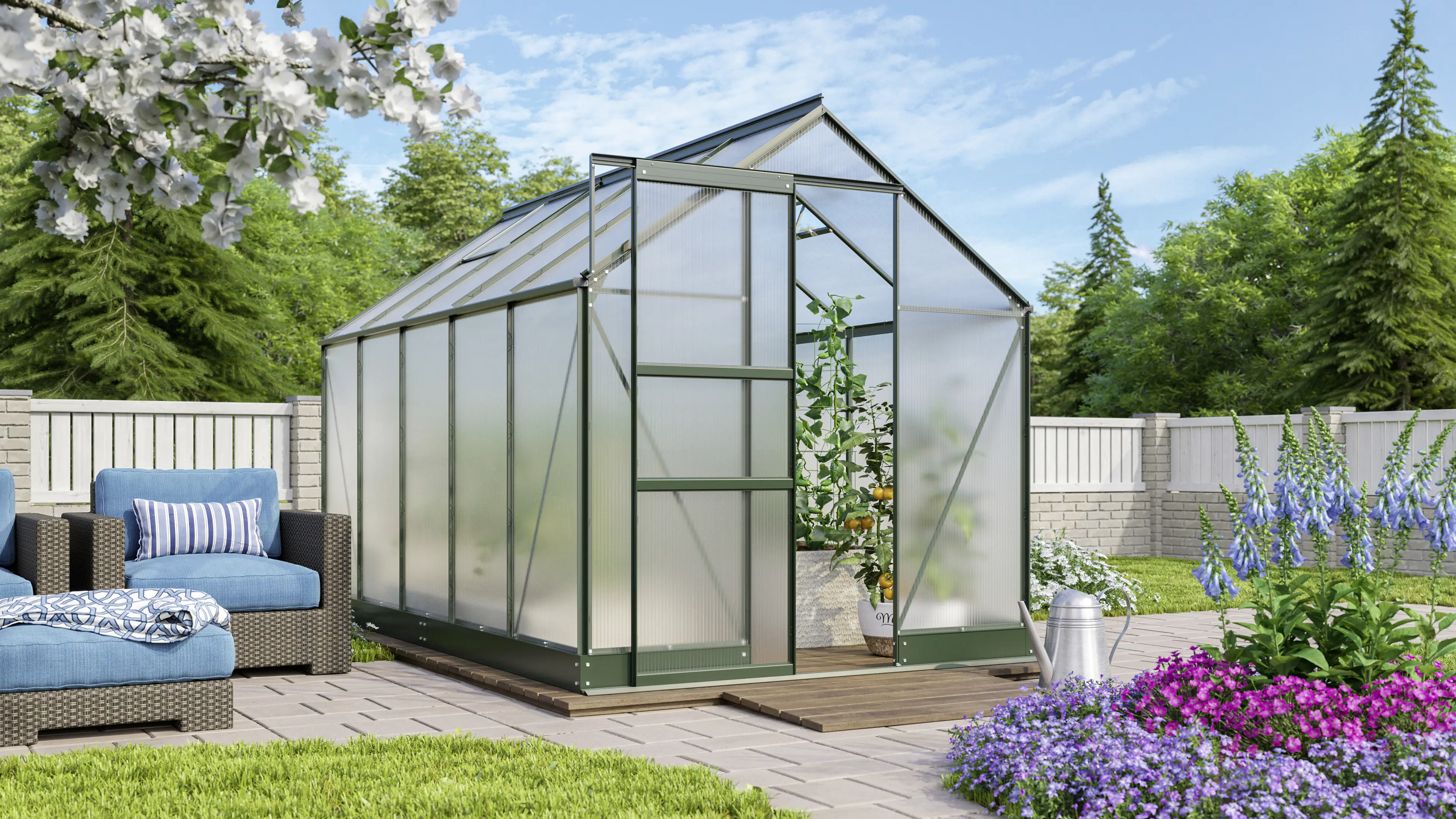 Vitavia Gewächshaus Apollo 6200 195 x 323 cm 6 mm Hohlkammerplatten