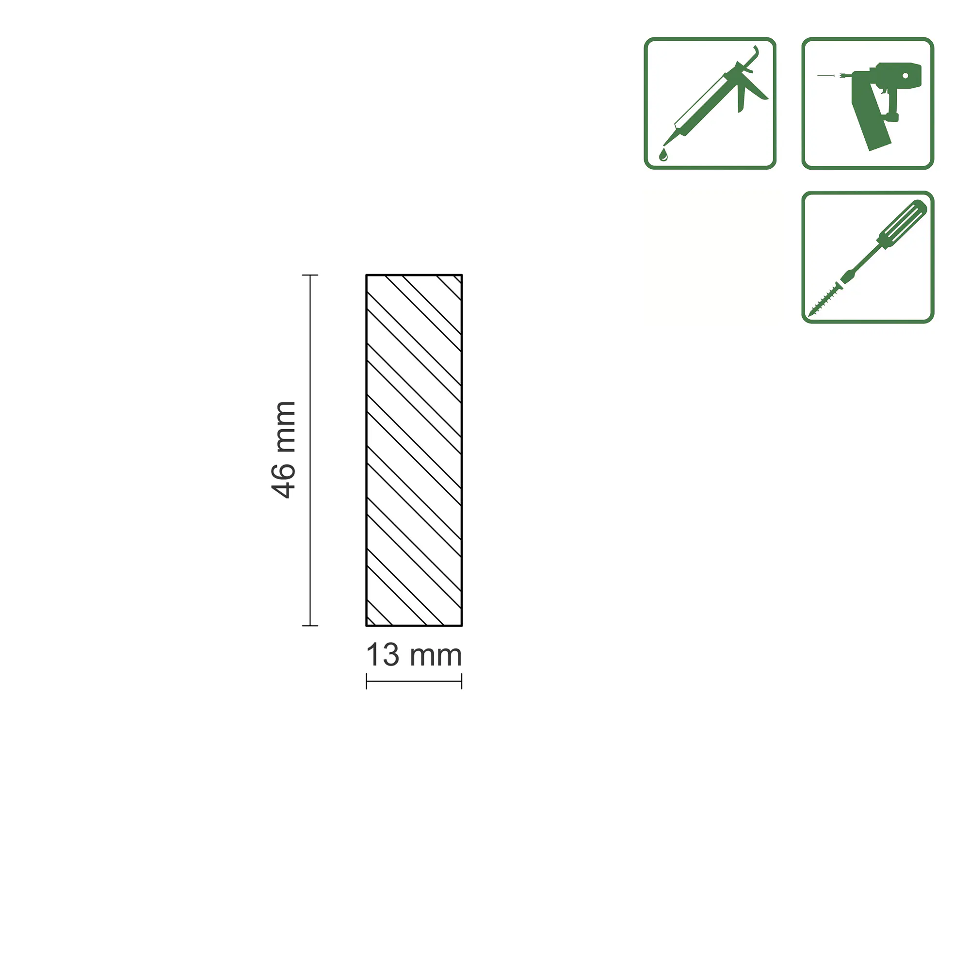 FN Neuhofer Flachleiste 240 cm 46 x 13 mm Fichte/Kiefer
