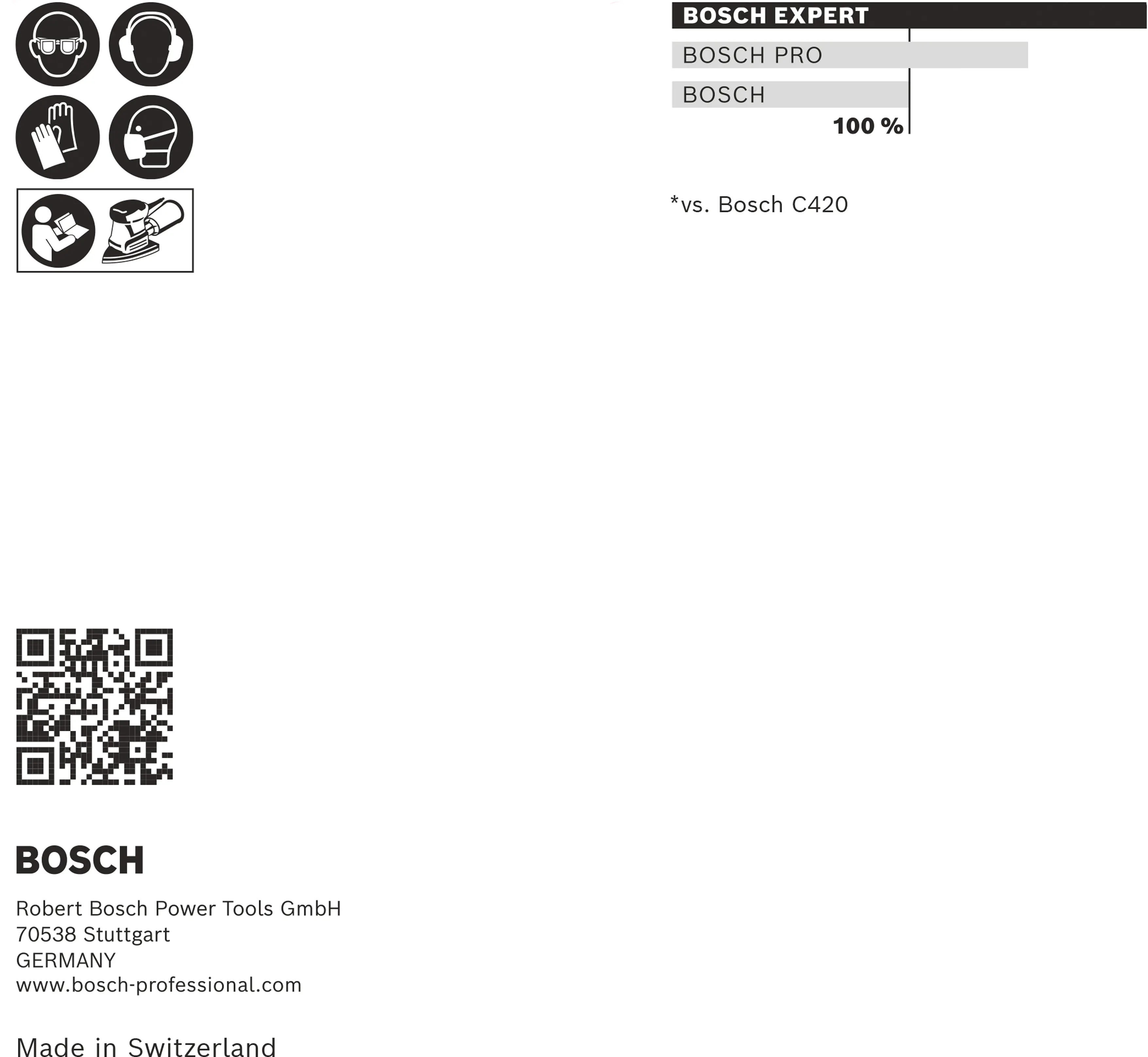 Bosch Expert C470 Schleifpapier-Set 100 x 150 mm G 60/120/180 10 Stück