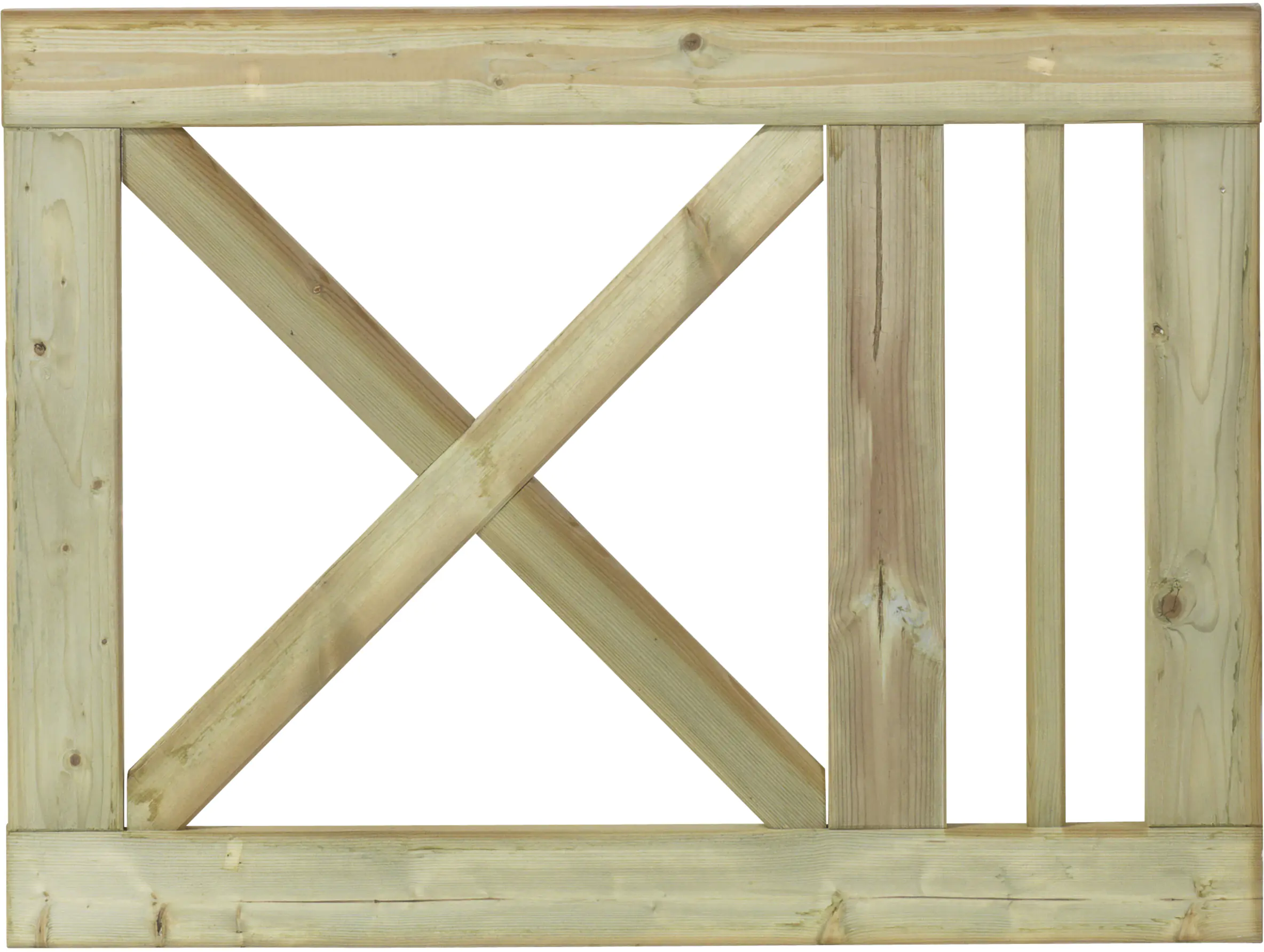 Plus Einzeltor Schloss Holz 100 × 75 cm natur