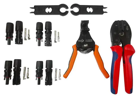 Sunlit Crimpzangen-Set inkl. 4 Paar Steckverbinder für Solarkabel