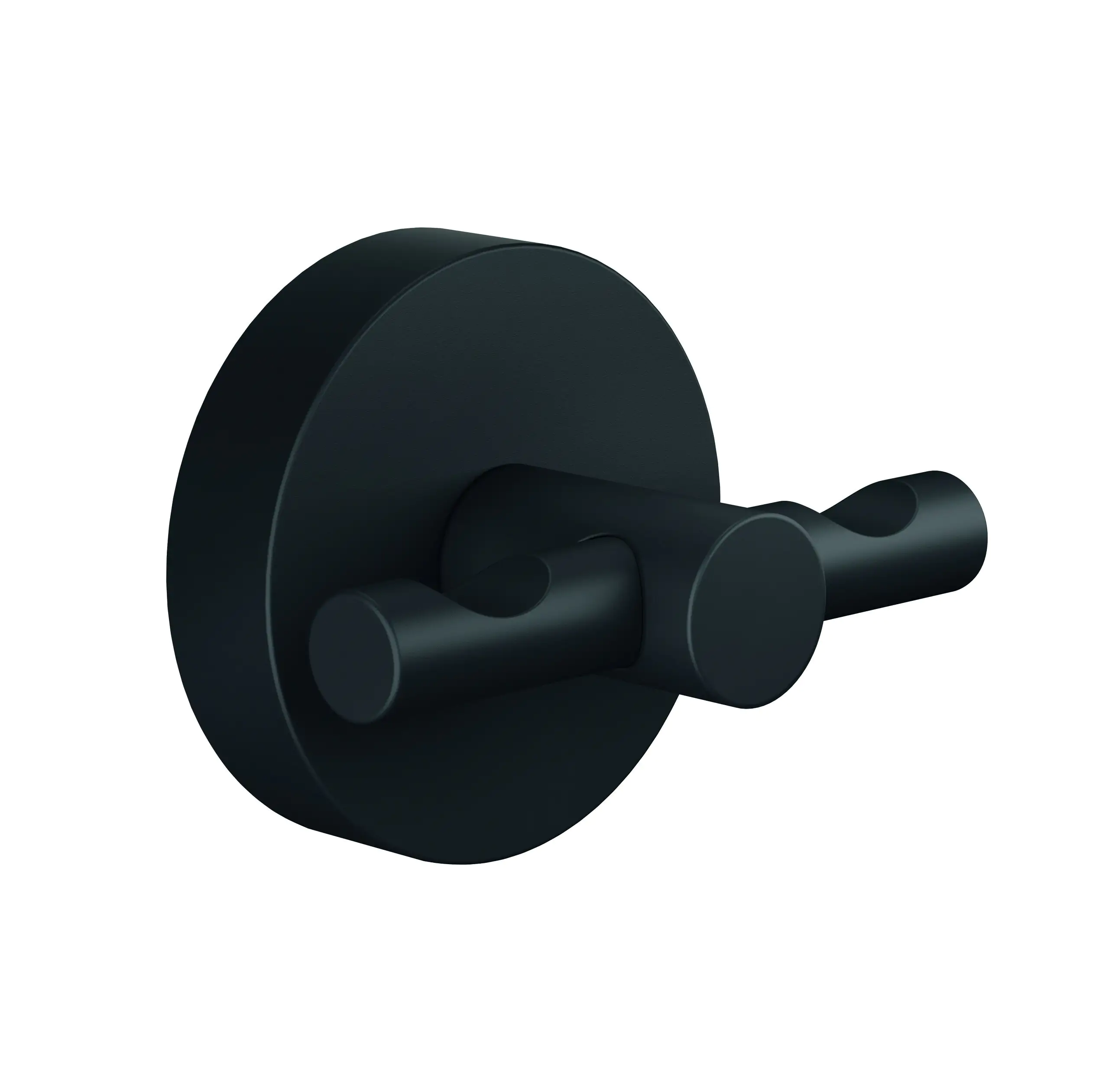 tesa Moon Black Handtuchhaken schwarz rund 2 Haken