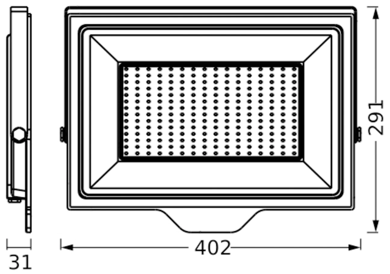 Ledvance LED Außenstrahler Floodlight Essential schwarz 200 W