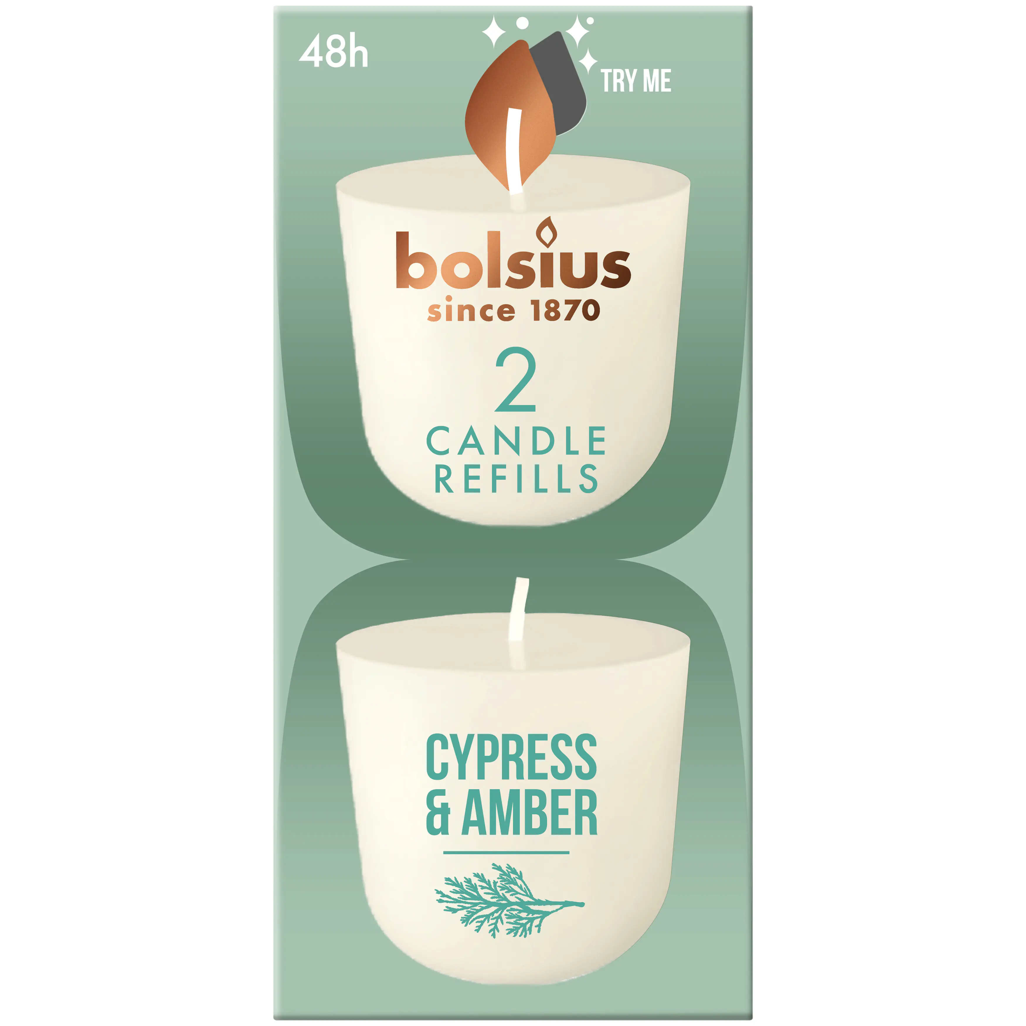 Bolsius Cleanlight Duft-Nachfüller 2er Pack zypressen & amber