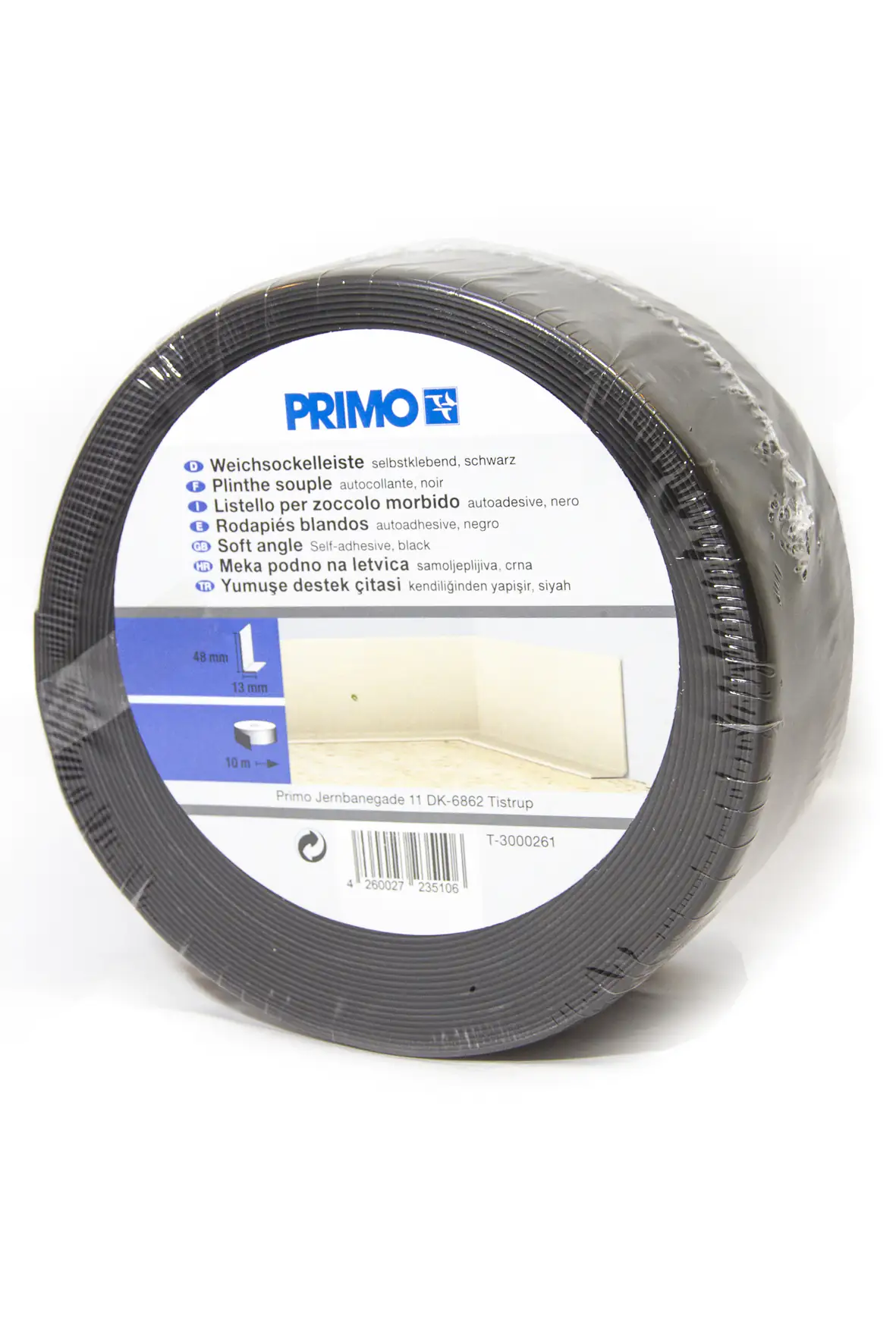 Primo Knickwinkel 1 m 48 x 13mm schwarz selbstklebend