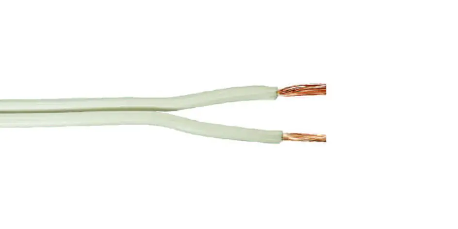 Zwillingsleitung isolierte Litze 2 x 0,75 - 1 Meter weiß