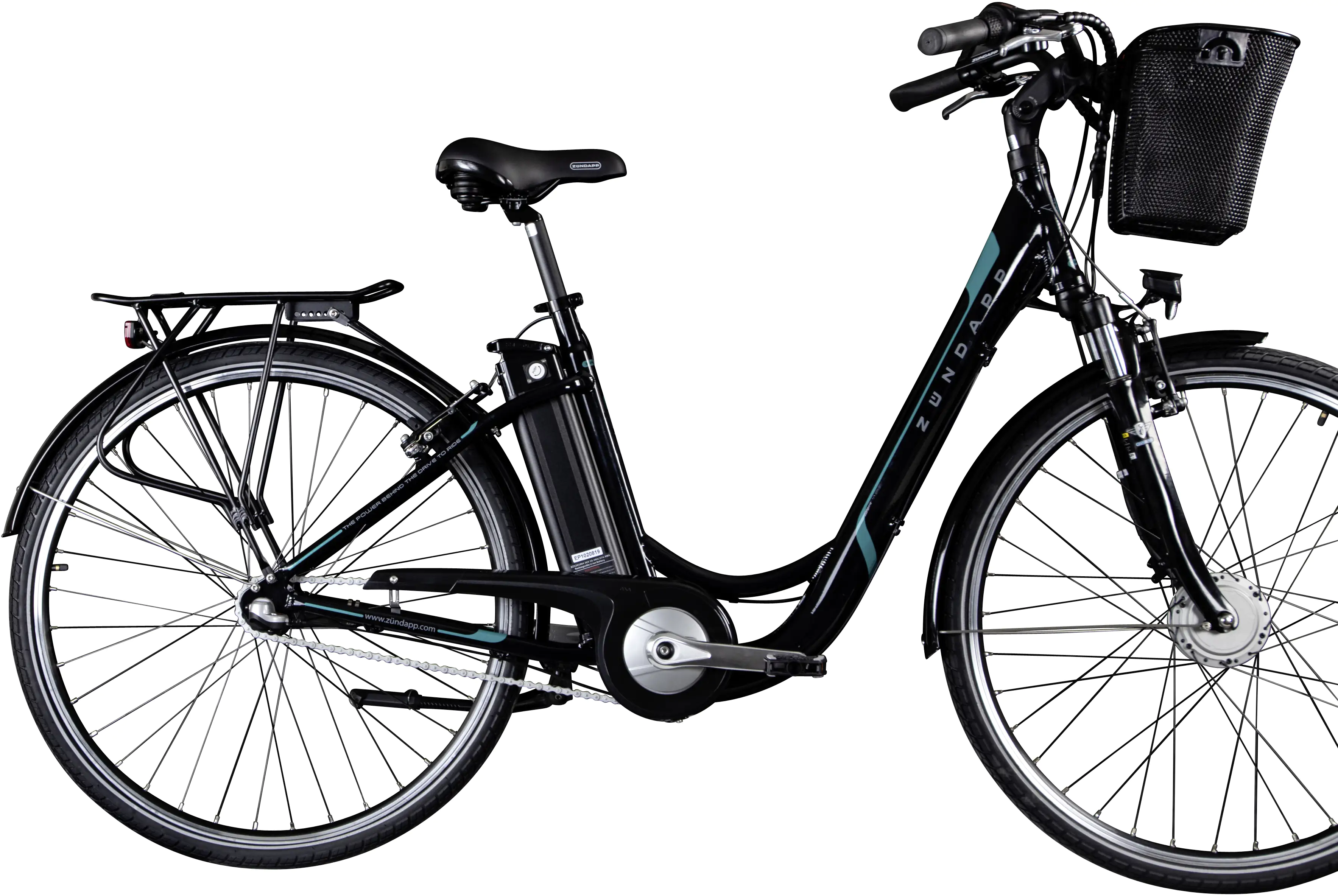 Zündapp E-Bike City Z510 28 Zoll 3-Gang 374 Wh schwarz türkis  