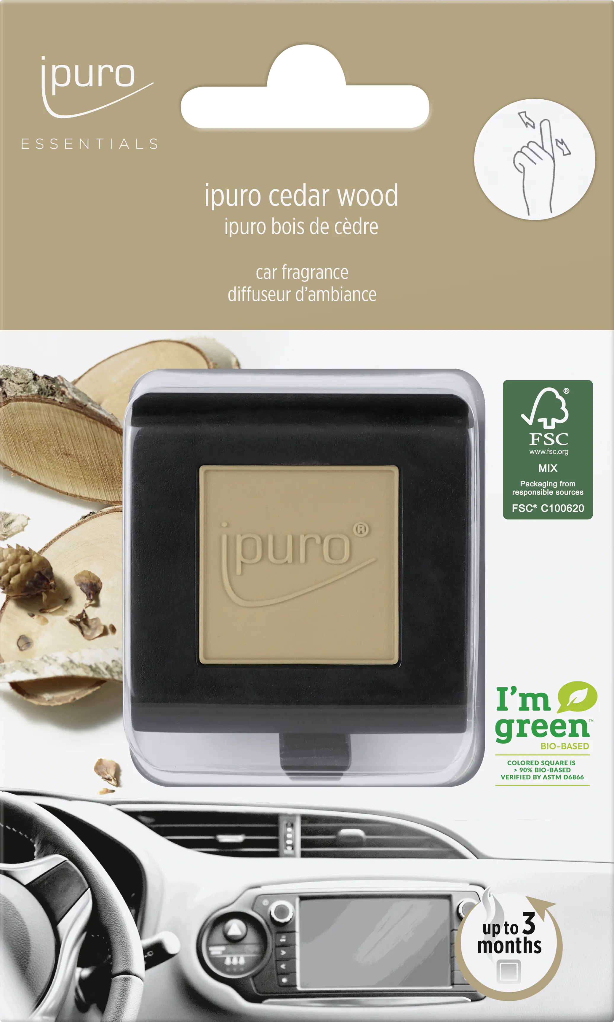 ipuro Essentials Autoduft Cedar Wood