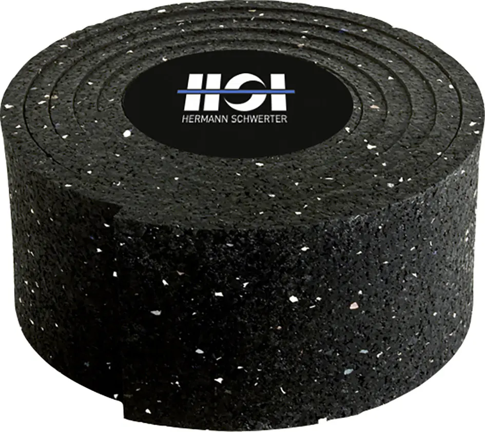 HSI Terra Unterlegpad auf Rolle für Terrasse 2,01 x 7 cm Naturkautschuk schwarz 