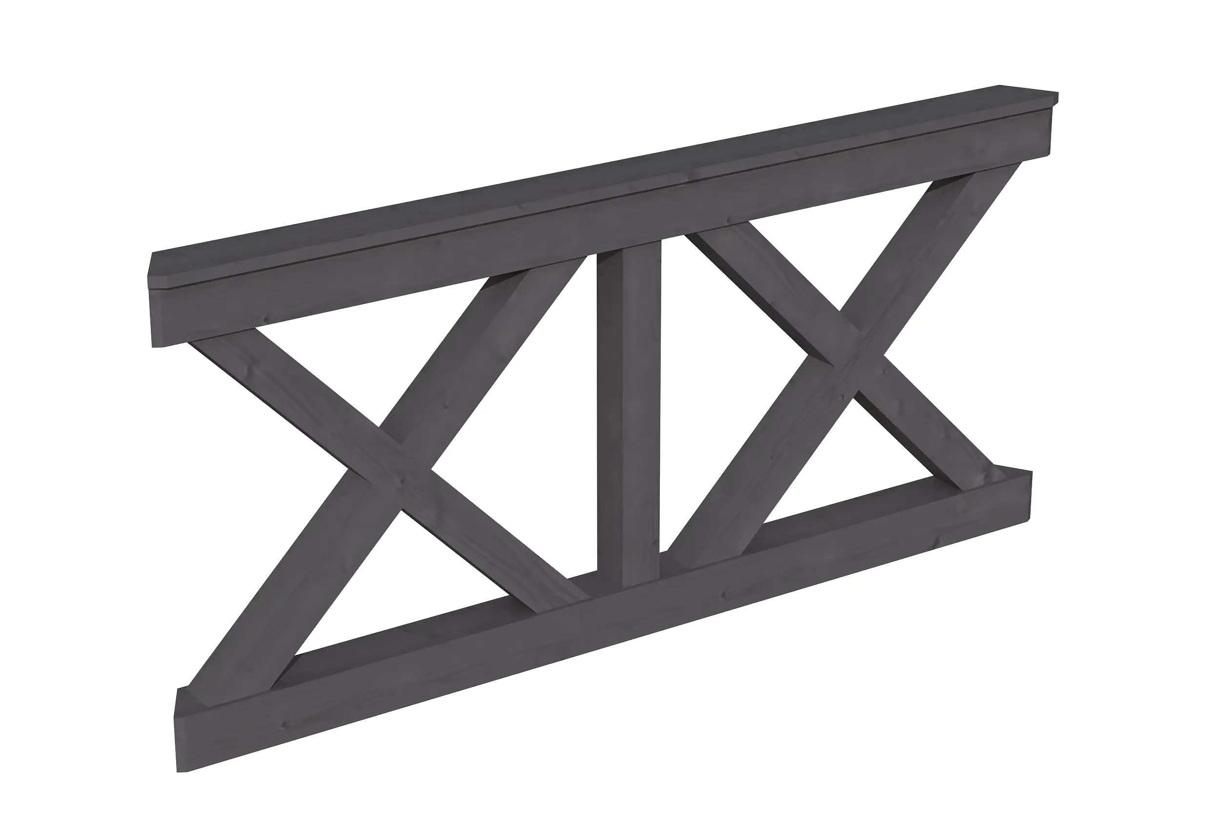 SKAN HOLZ Brüstung Andreaskreuz 180 x 84 cm Fichte