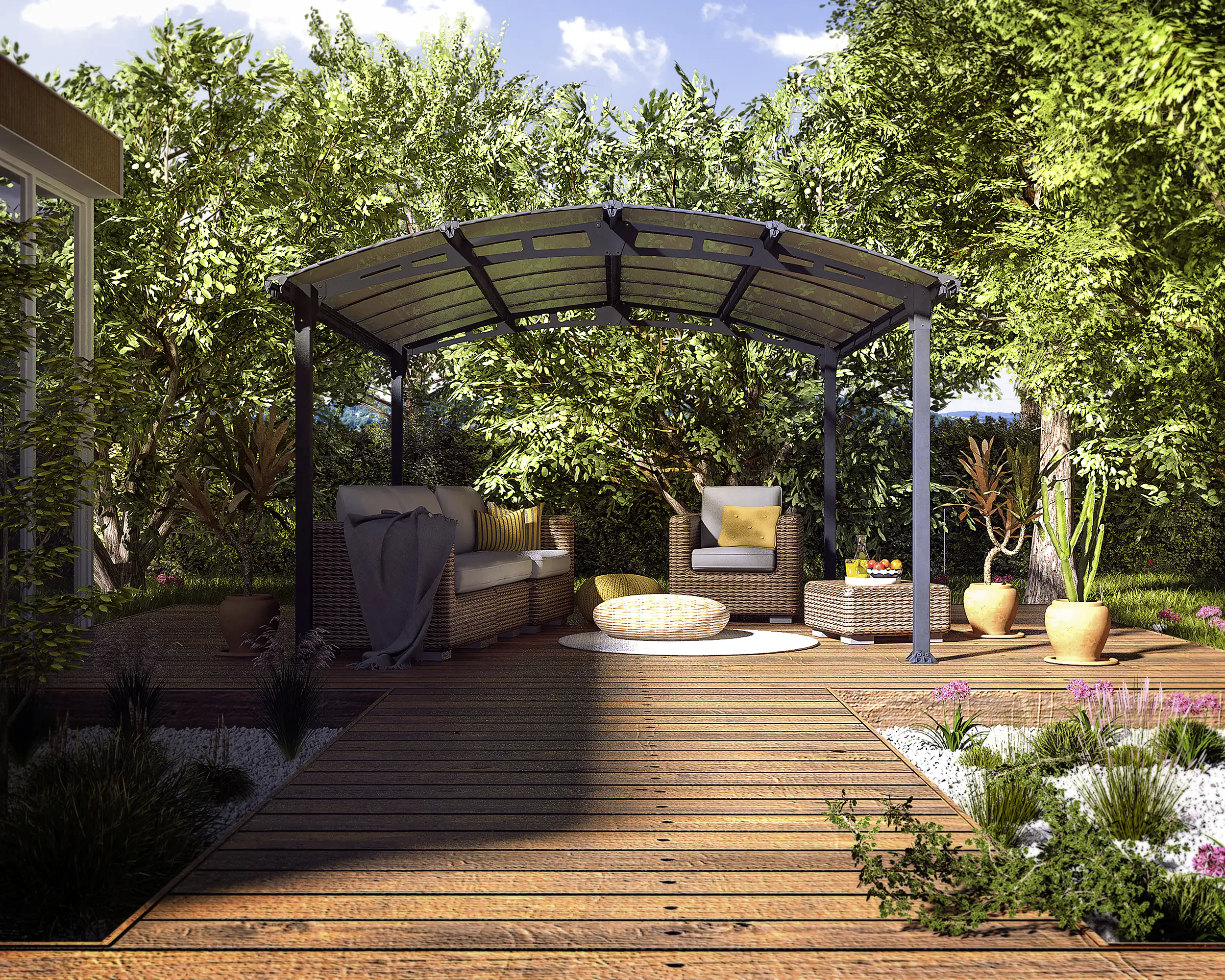 Canopia Carport Tucson 435 x 359 cm anthrazit Canopia Carport Tucson 435 x 359 cm anthrazit