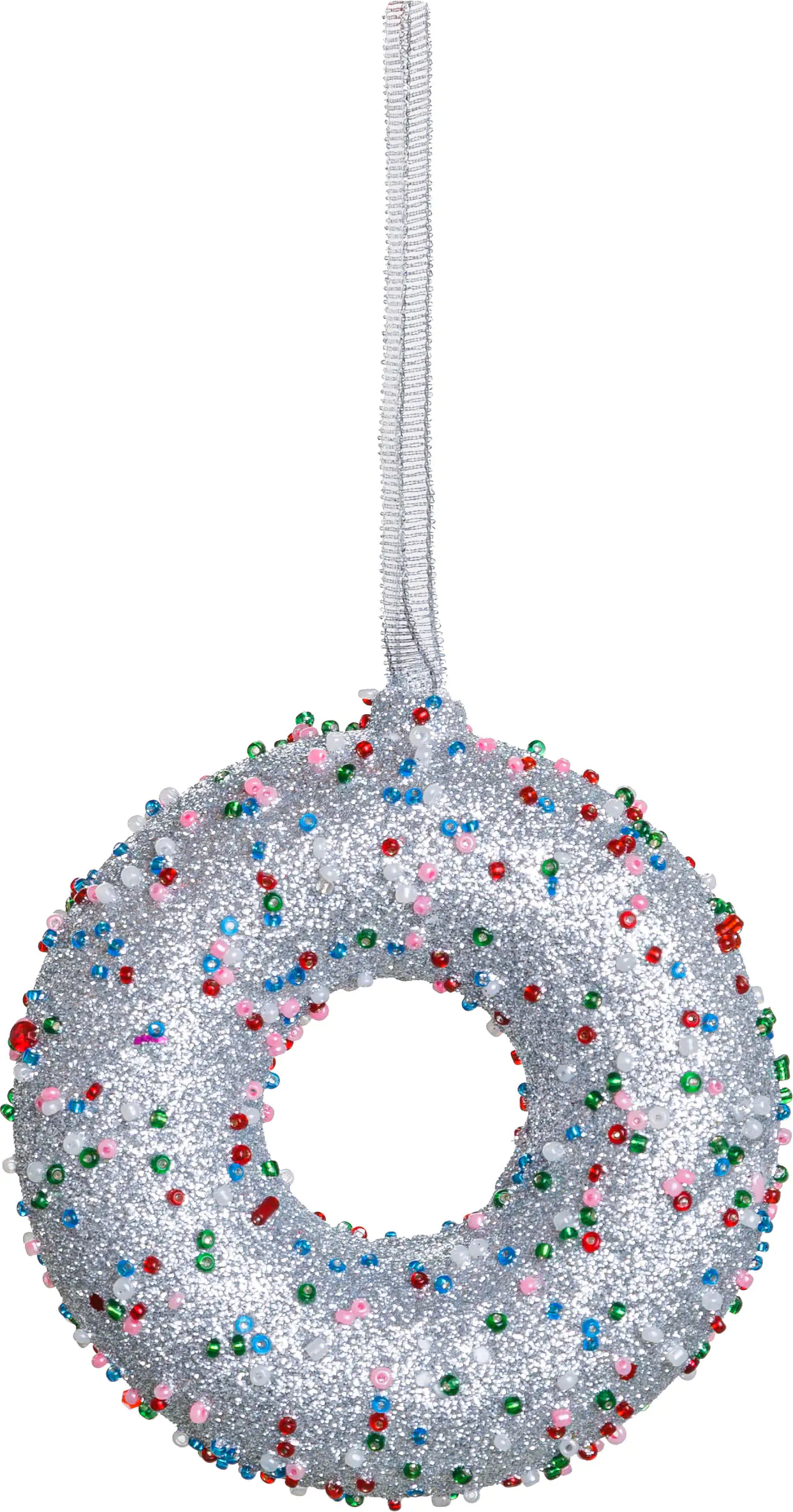 Kaemingk Weihnachtsanhänger Donut mit Perlen